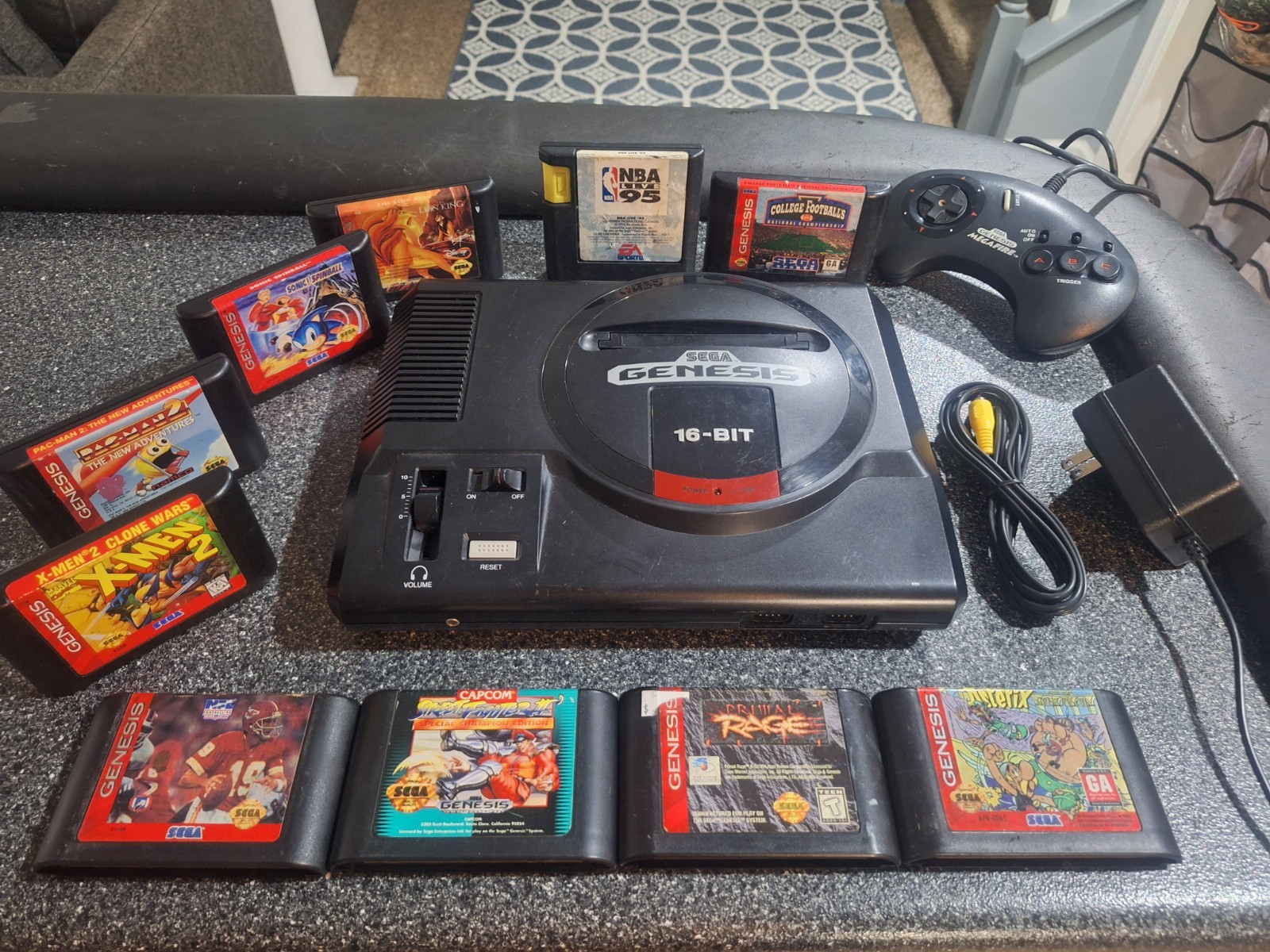 Sega Genesis Model 1 Console Bundle With Good Games! TESTED WORKING
