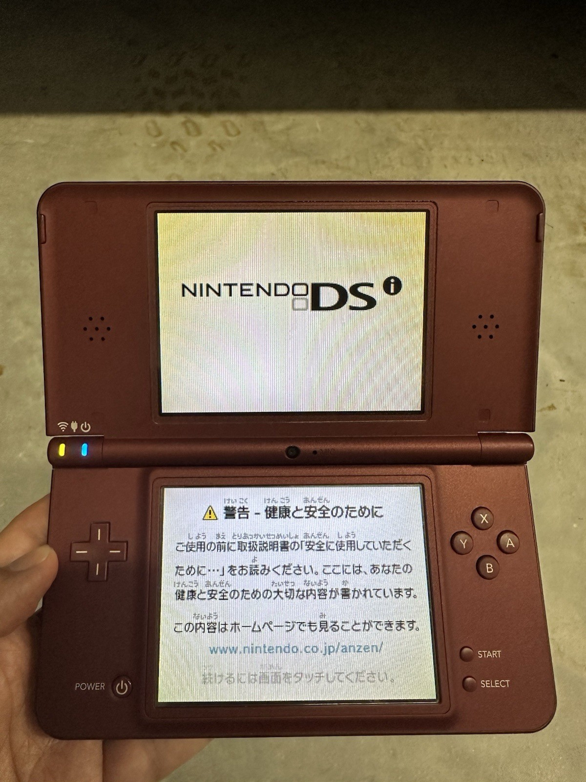 Nintendo DSi LL Wine Red Console Tested Working Region Free + New Charger