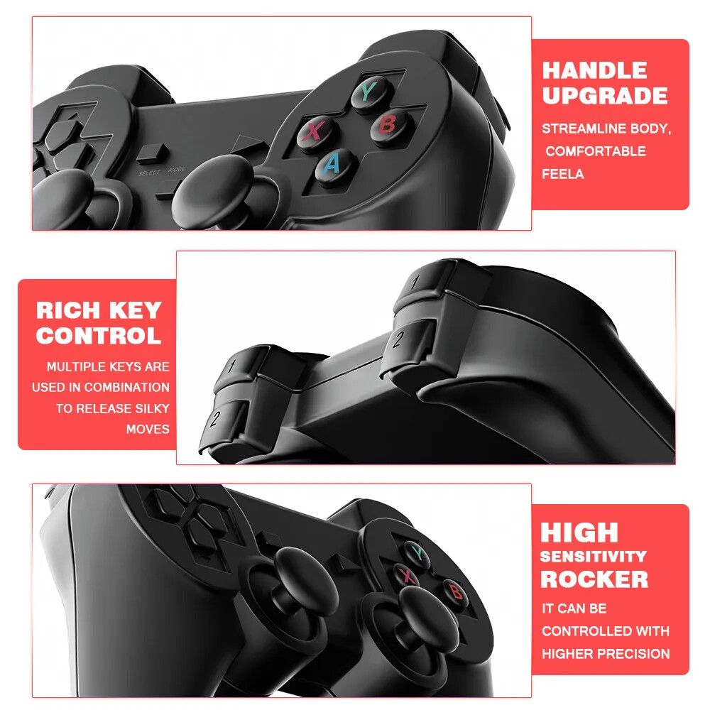 Retro gaming + dual wireless controllers thousands of pre-installed classic game