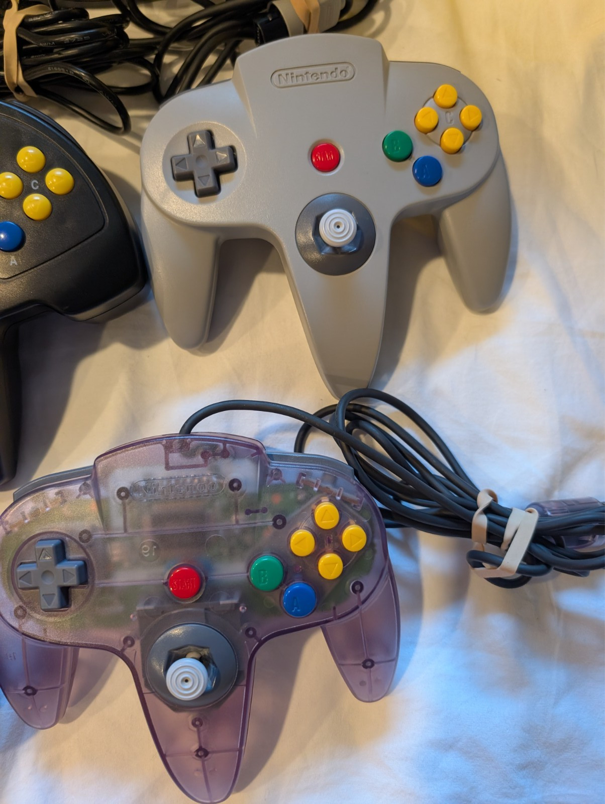 Nintendo 64 N64 Console w Memory Expander Games 4 Controllers Rumble Pak TESTED