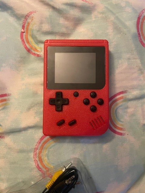 Game Box Plus- Hand Held Game System, Rechargeable Battery, red