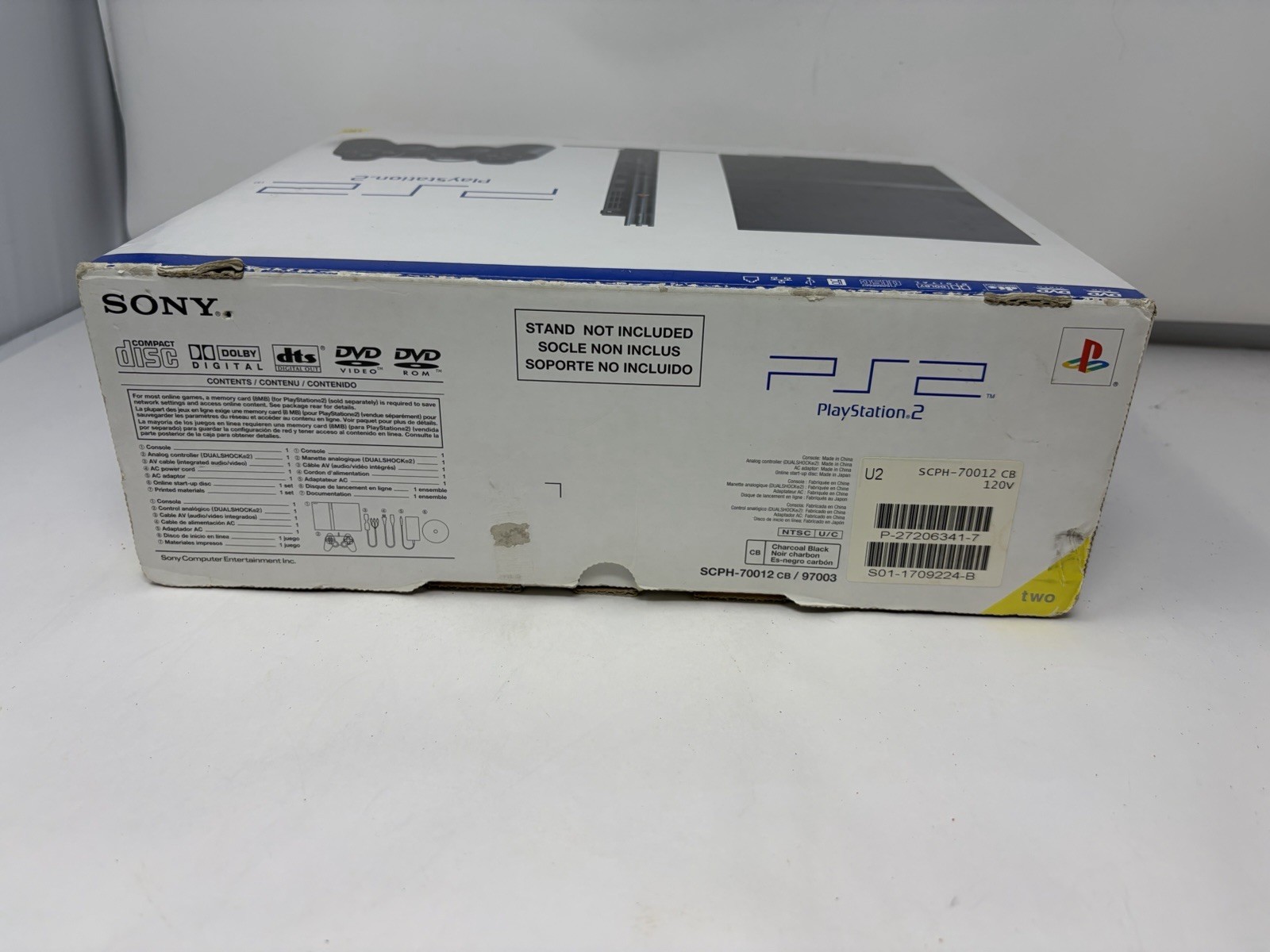 Sony PlayStation 2 Slim Line Version 1 Console – Charcoal Black (SCPH-70012)