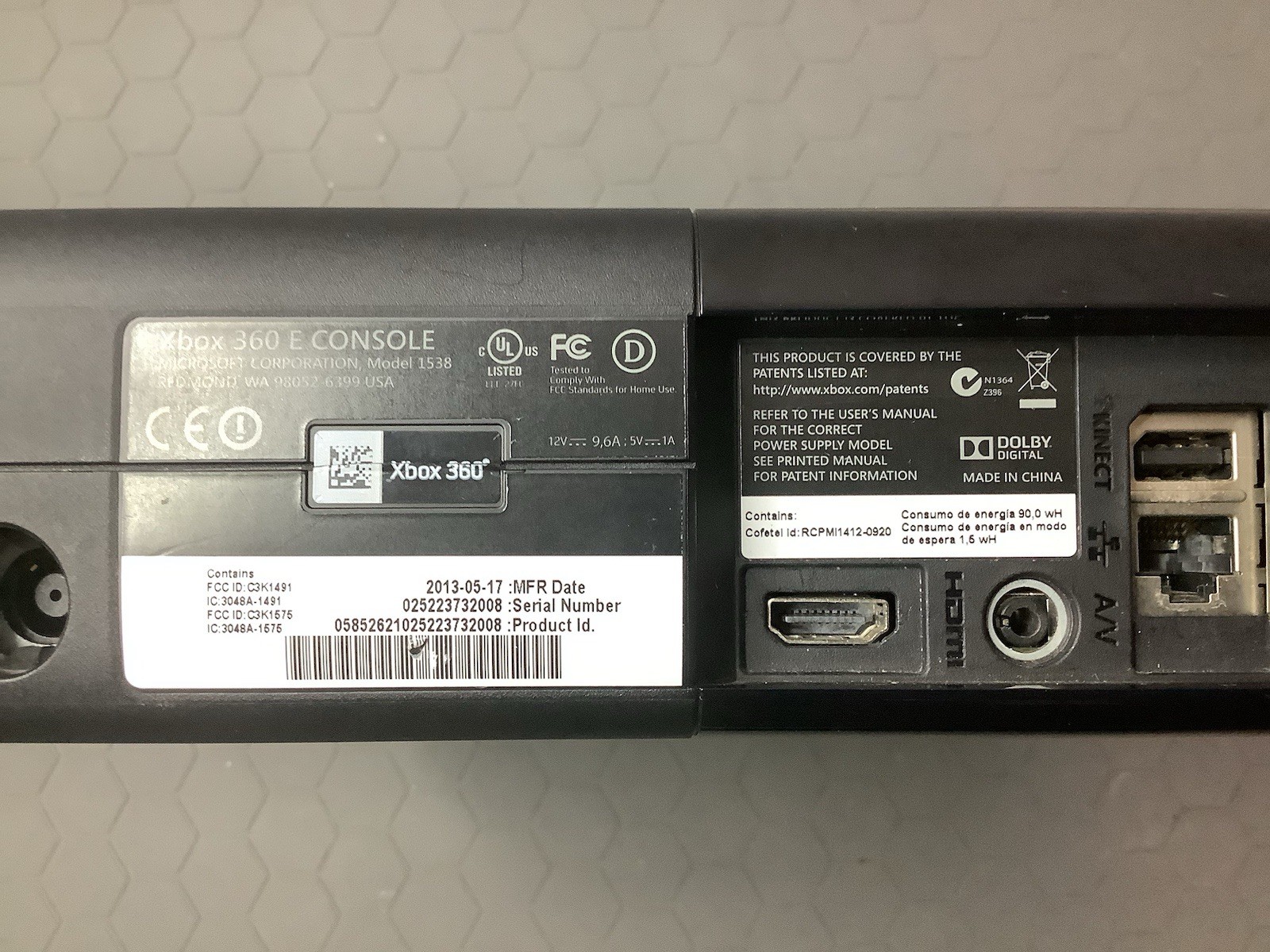 Microsoft Xbox 360 E Corona 4GB Console Tested & Serviced No HDD No PSU