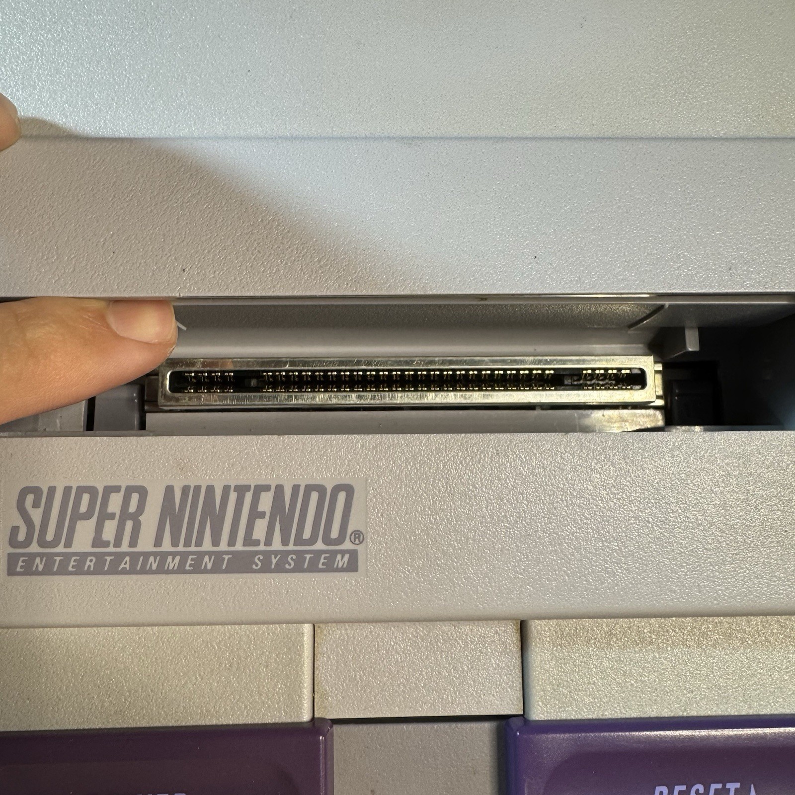 Super Nintendo SNES Console Bundle OEM Controller AC Power Supply Tested Clean