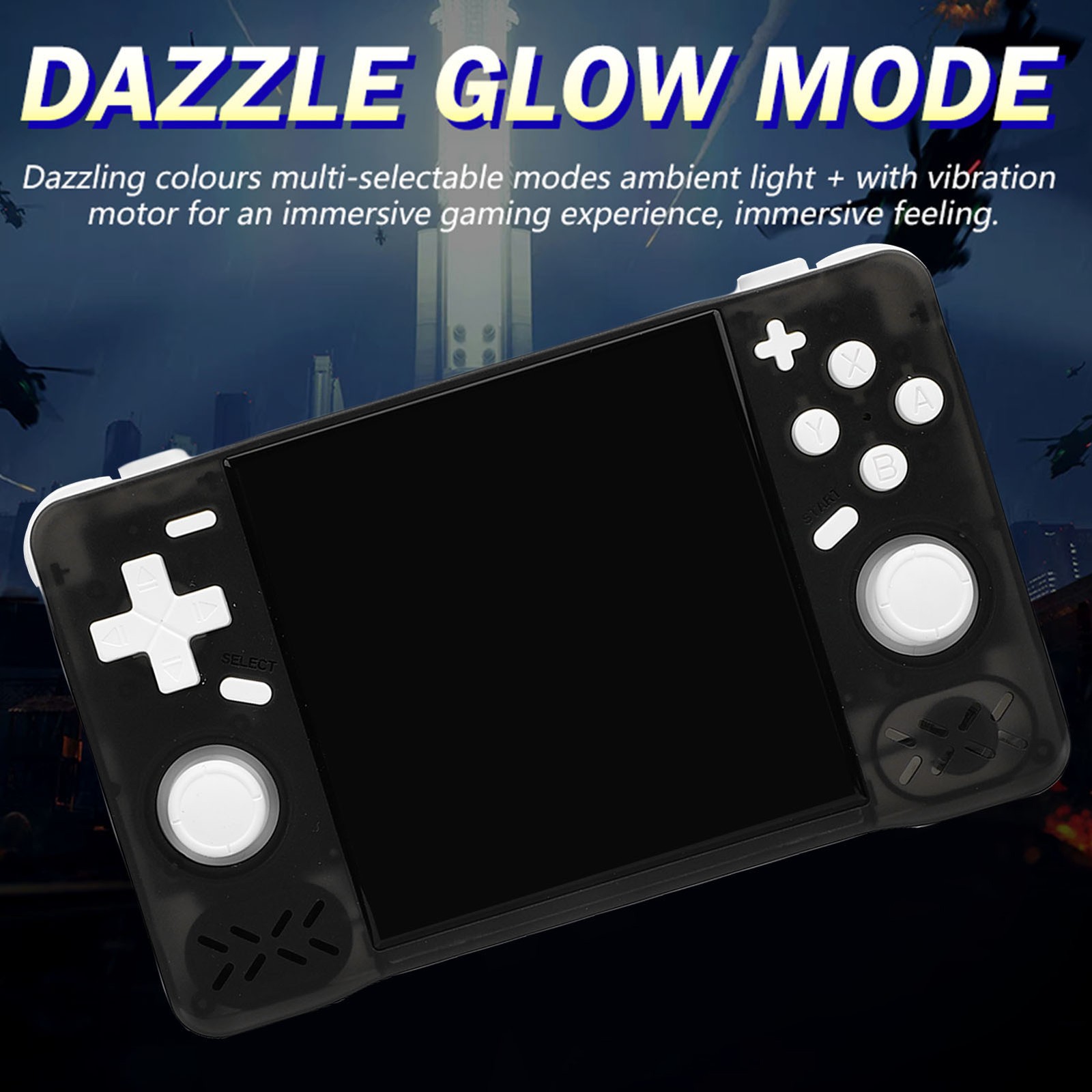 Retro Handheld Game Console 4in Screen 1.5GHz Portable Rechargeable Gaming HQWB