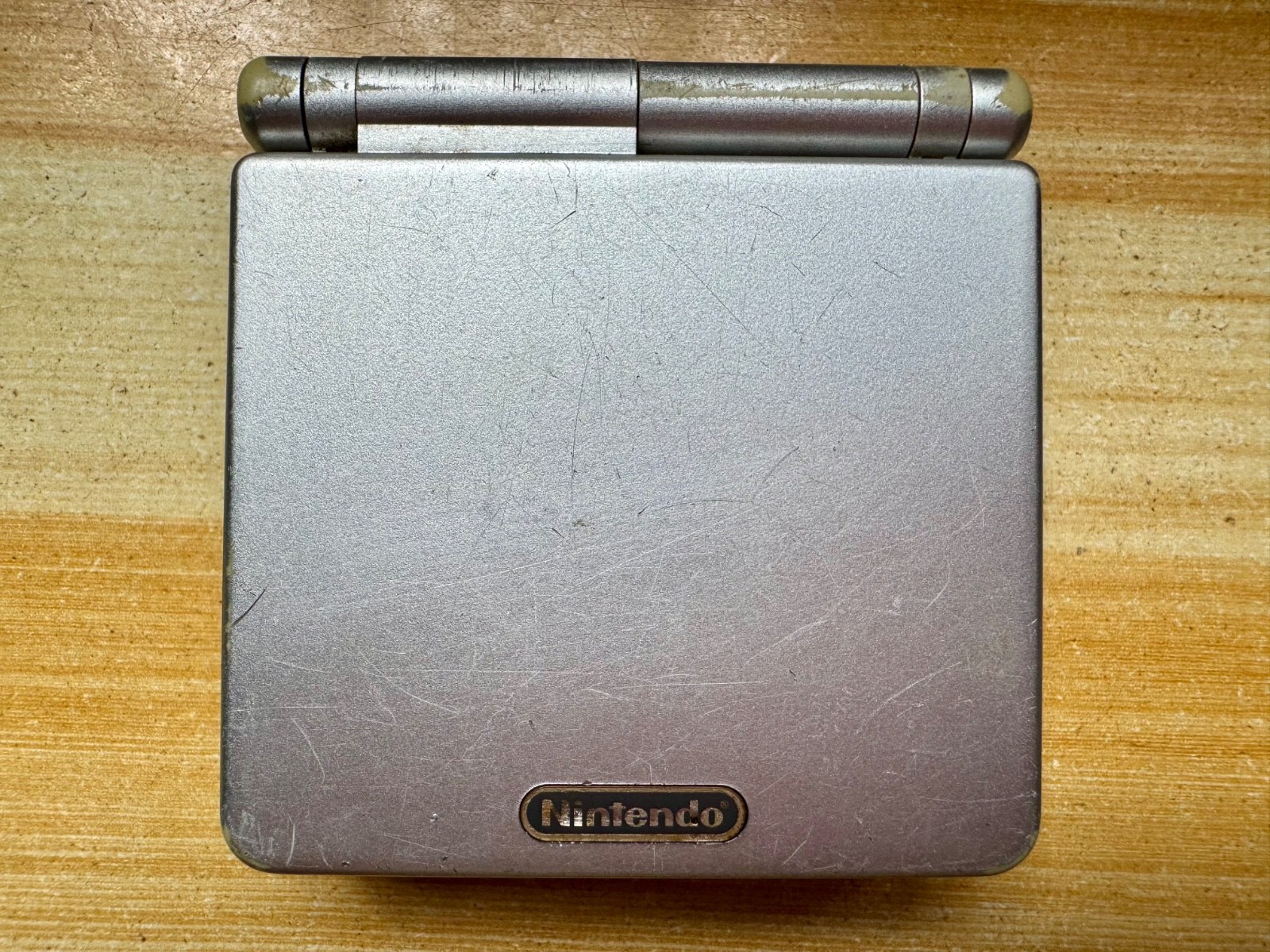 Nintendo Gameboy Advance SP AGS001 Metal Silver Handheld w/ USB Cable & Battery
