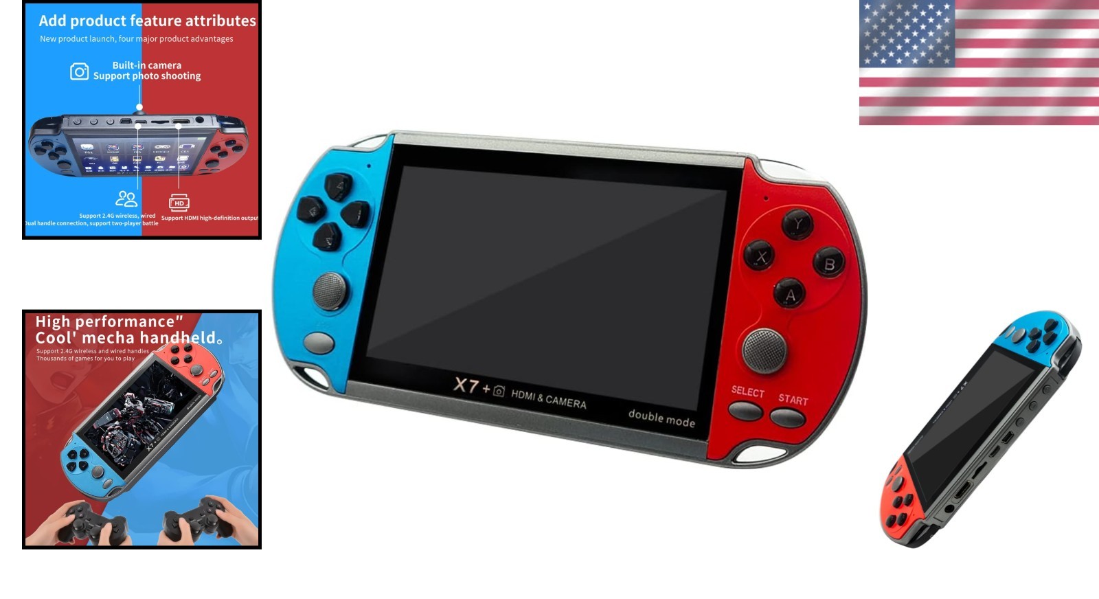 Versatile 4.3″ X7 Plus Game Console: Music, Video & 10000 Classic Games Included