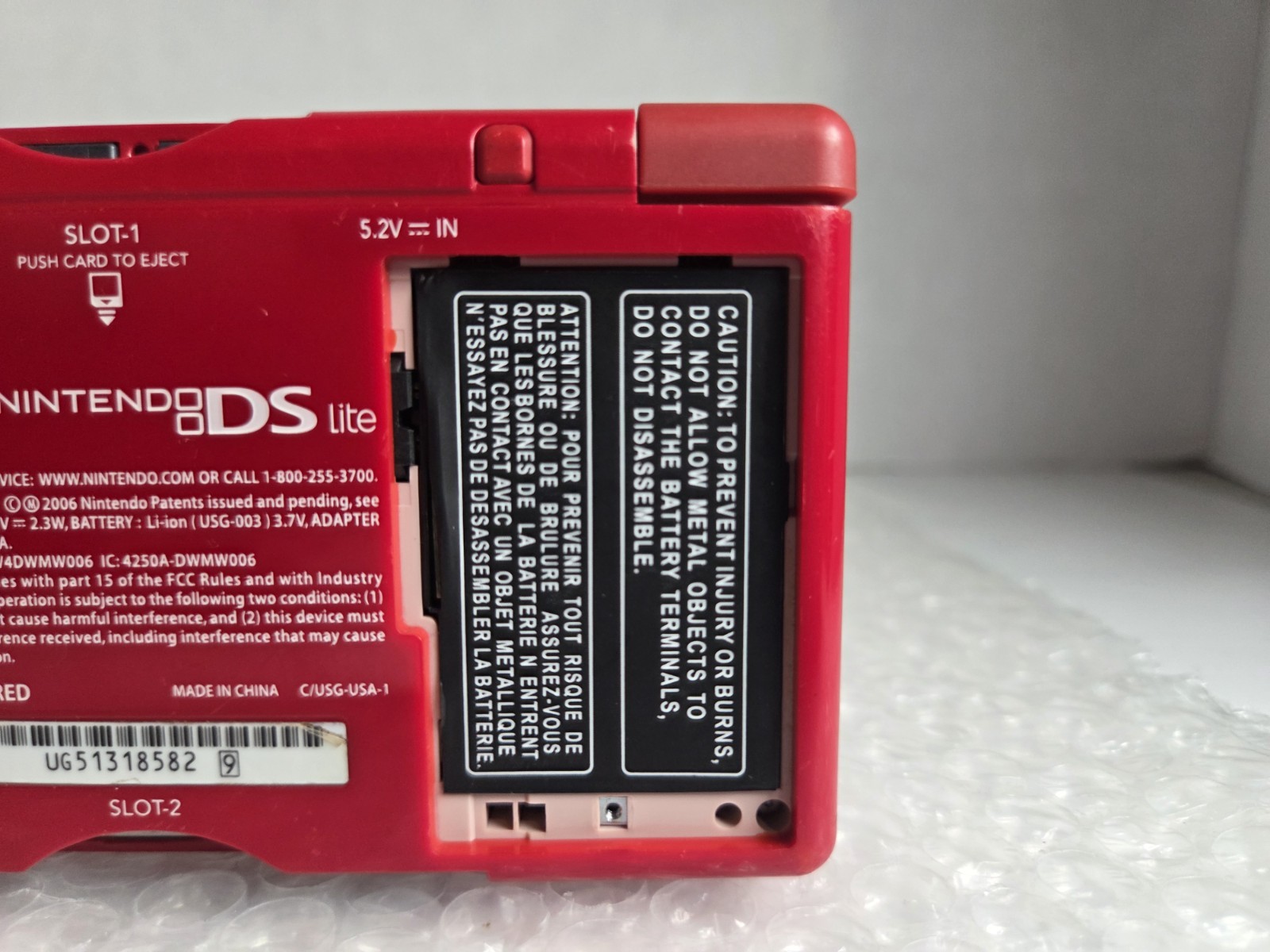 Nintendo DS Lite Red Mario Edition Console Tested Cleaned OEM Charger New Batter