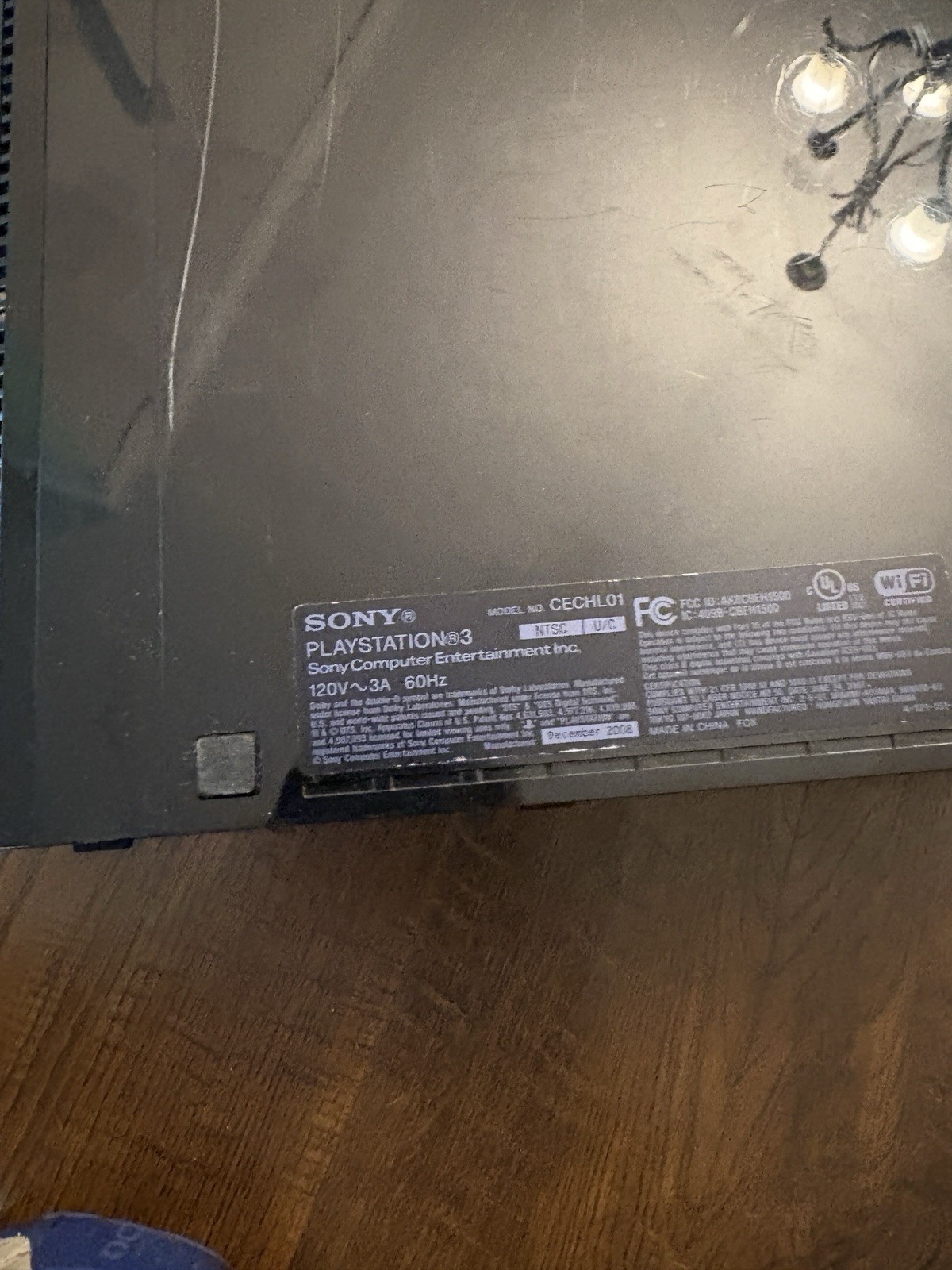 Sony Playstation PS3 Fat CECHL01 80GB FOR PARTS W/BOX MANUAL INSERTS