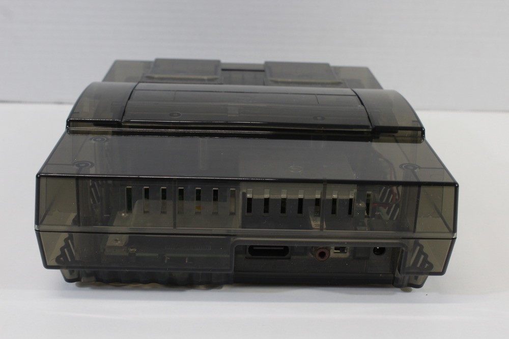 Super Nintendo Transparent Clear Black Console SNES SFC Converted AV AC Adapter