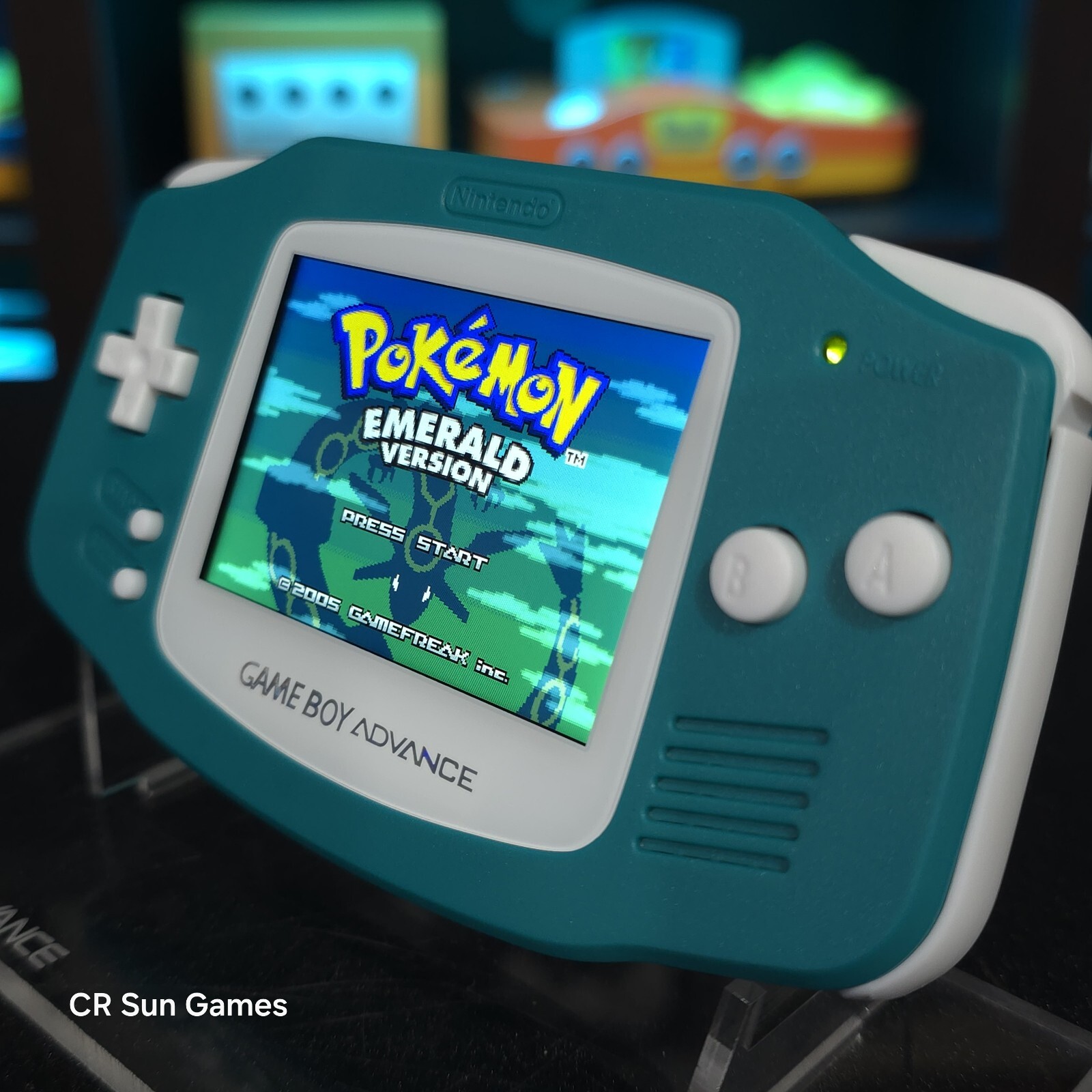 Teal Game Boy Advance GBA iPS V5 LCD USB-C 1800 mAh Rechargeable Battery