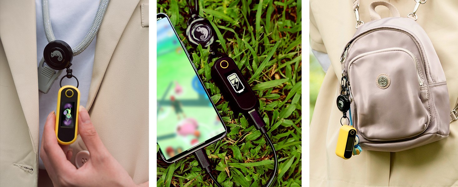 Brook Pocket Auto Catch Carry for Poke Go (Color: Pika Yellow) for Dual Accounts