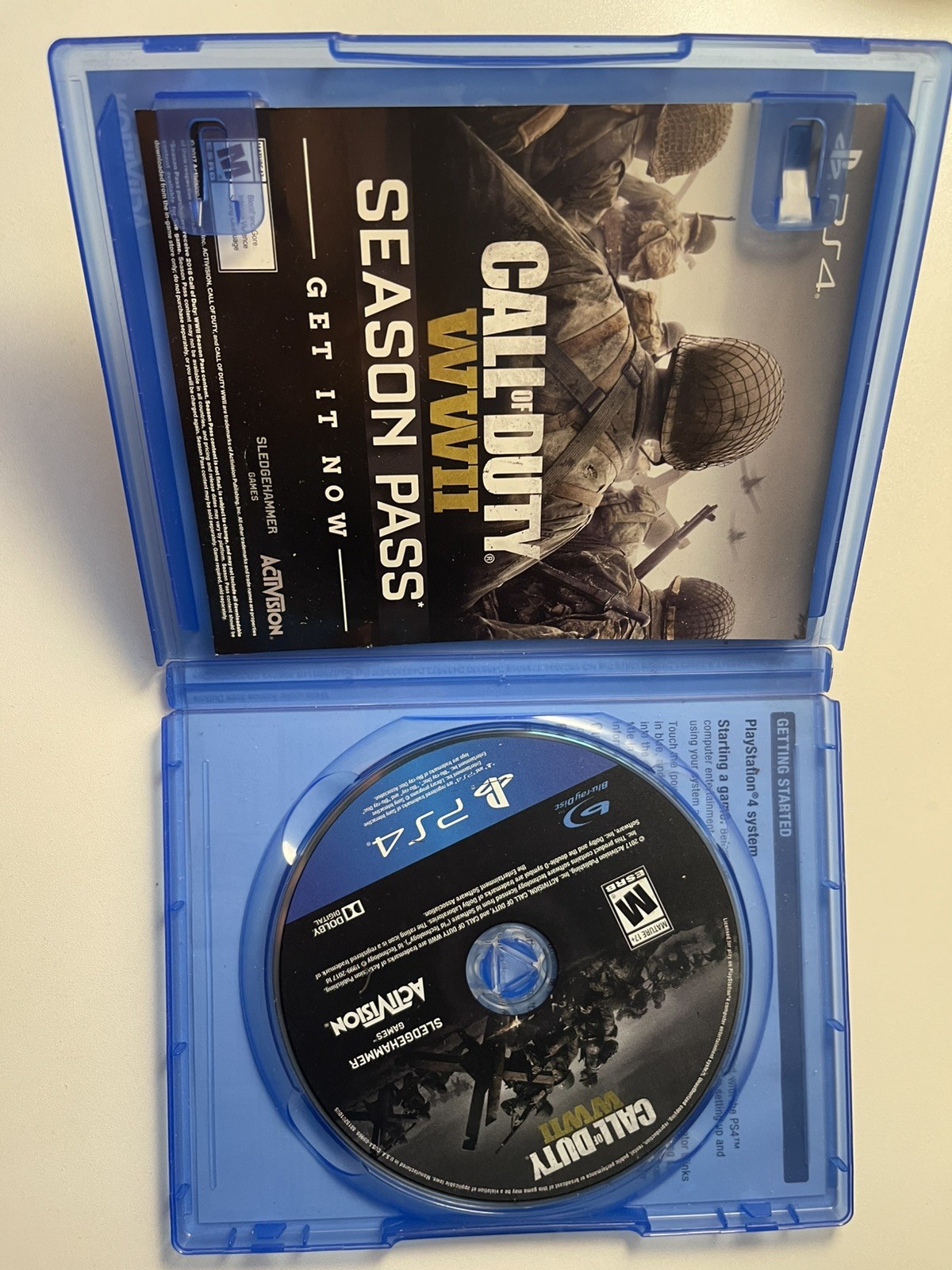 Working PS4 500GB console, w/power cord, PS4 controller, and 5 PS4 games