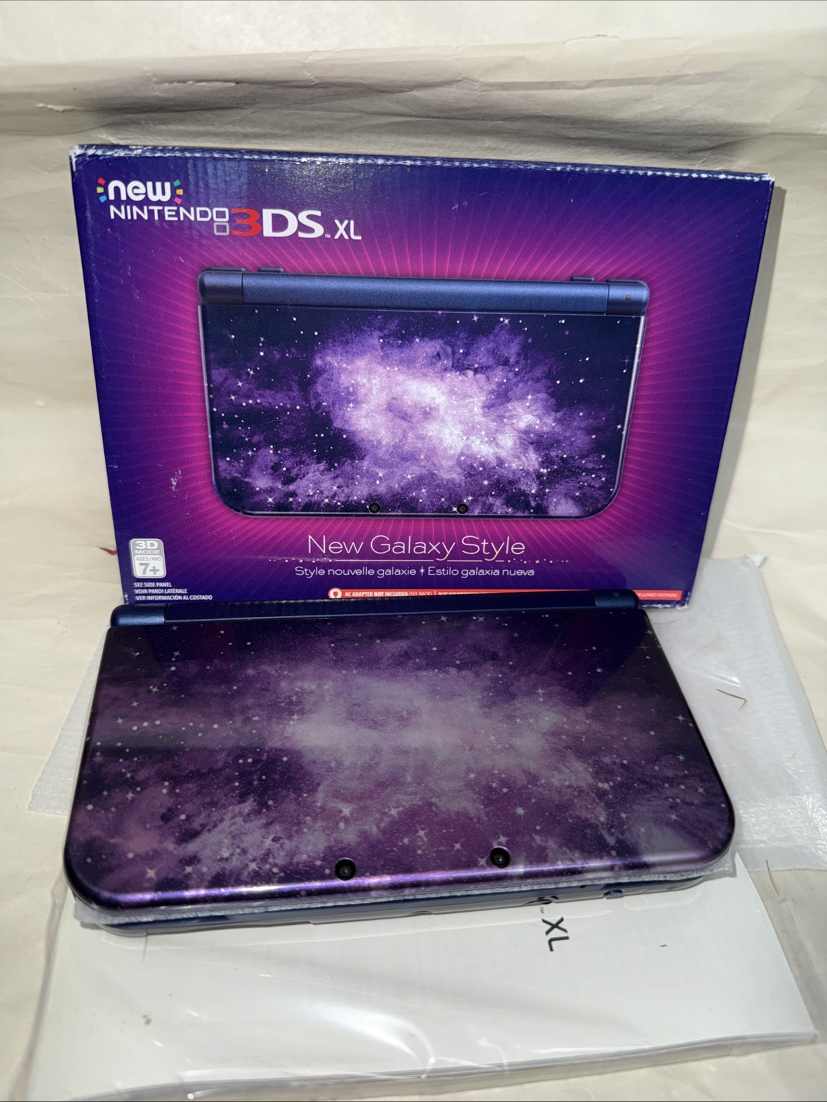 Nintendo New 3DS XL New Galaxy Style Purple/Black Wi-Fi NFC Handheld System New