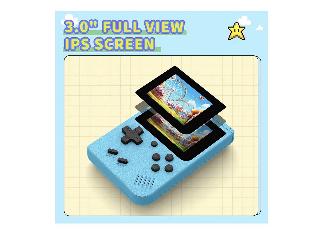 Retro Gaming Console Portable Console with 3.0 in IPS Screen 400 Classic Games