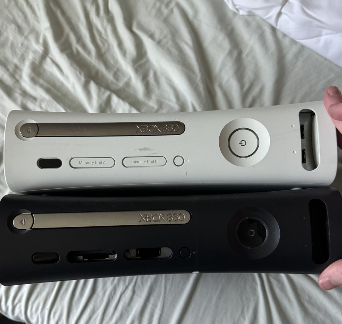 2 Microsoft Xbox 360 Console – Matte White And Black Console (Parts/Repair)