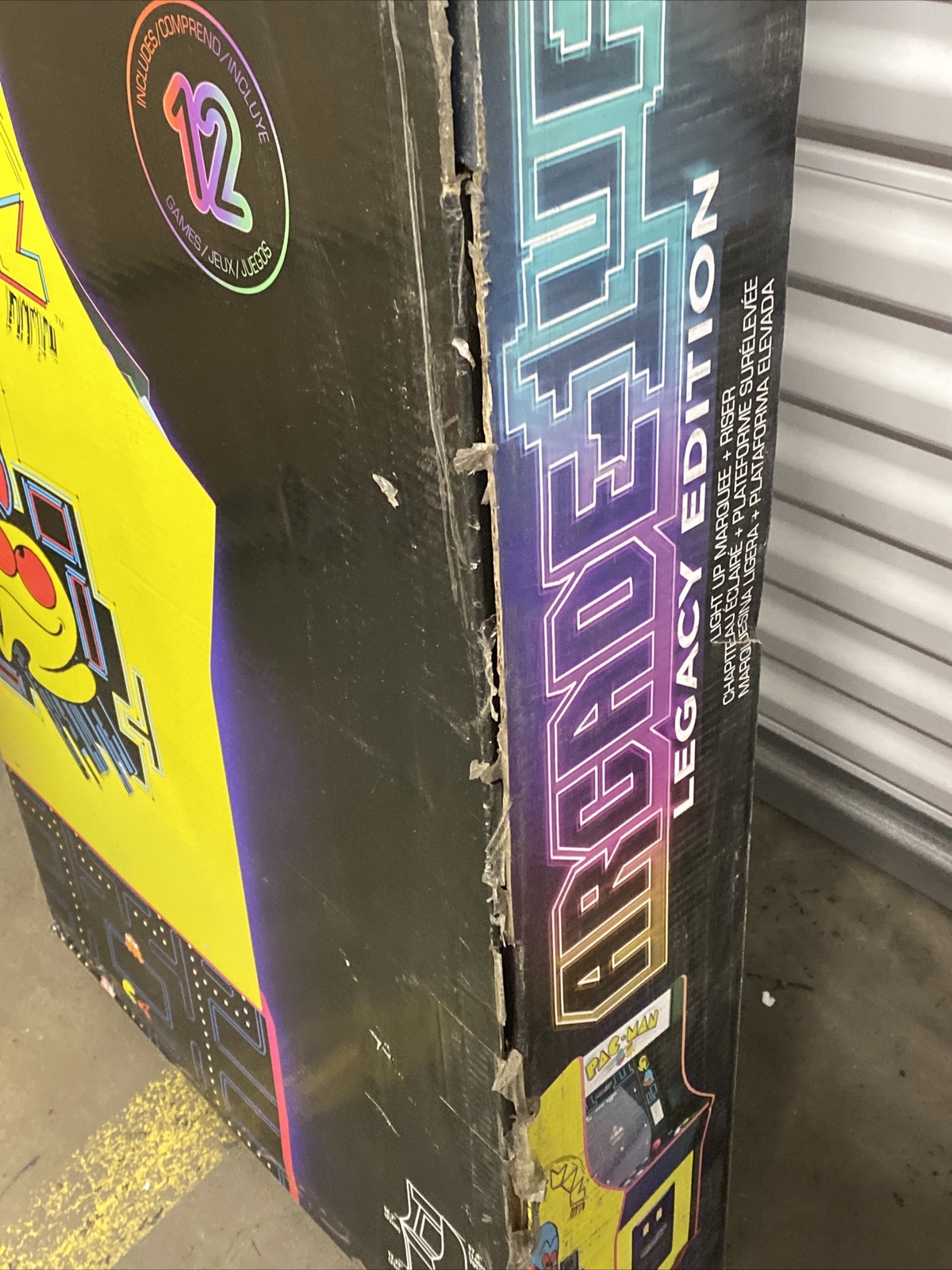 Arcade 1up Pacman Legacy Edition Retro Cab Pac Man Light-Up Marquee W/ 12 Games