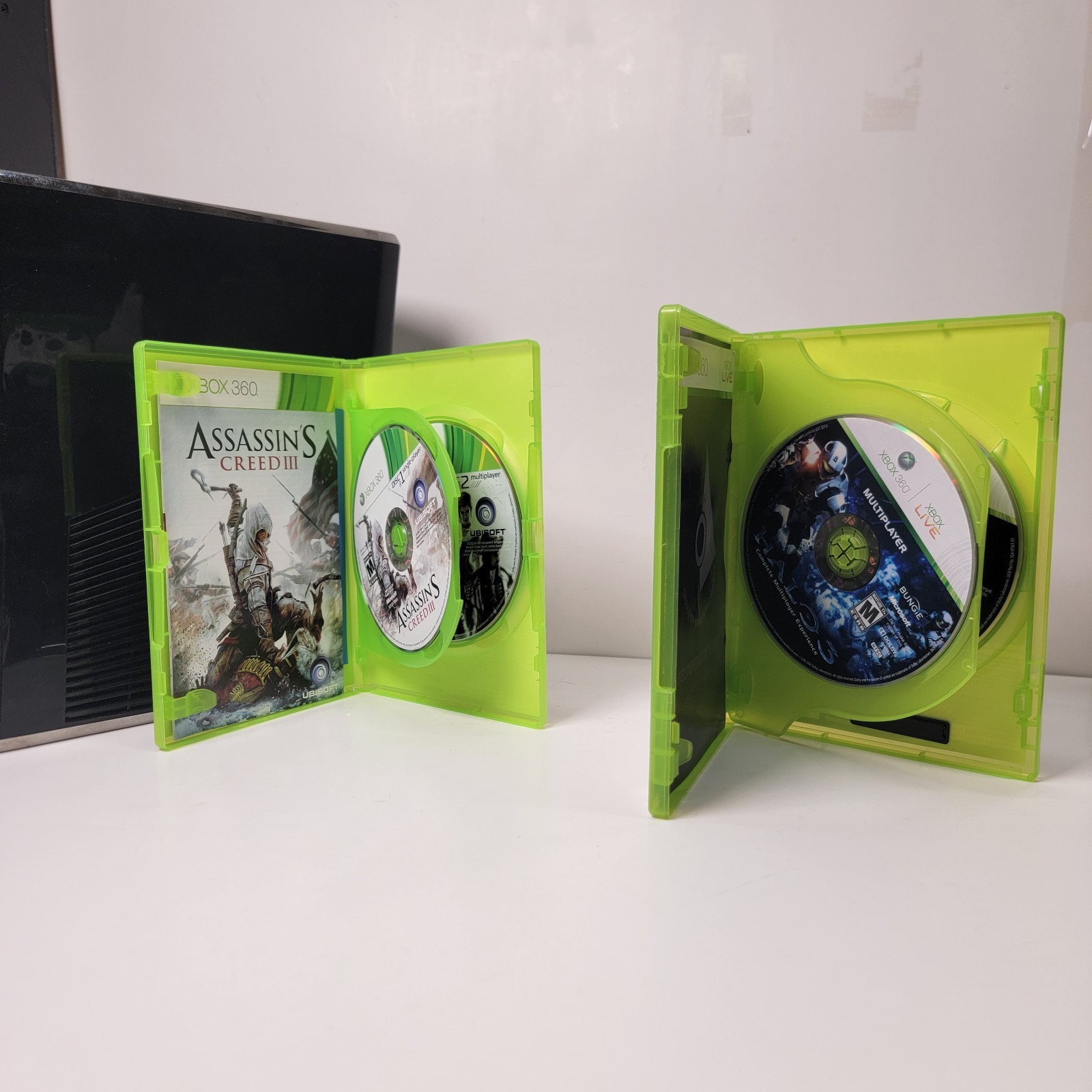 Xbox 360 Slim 250GB Console Bundle Controller 2 Games Tested and Working