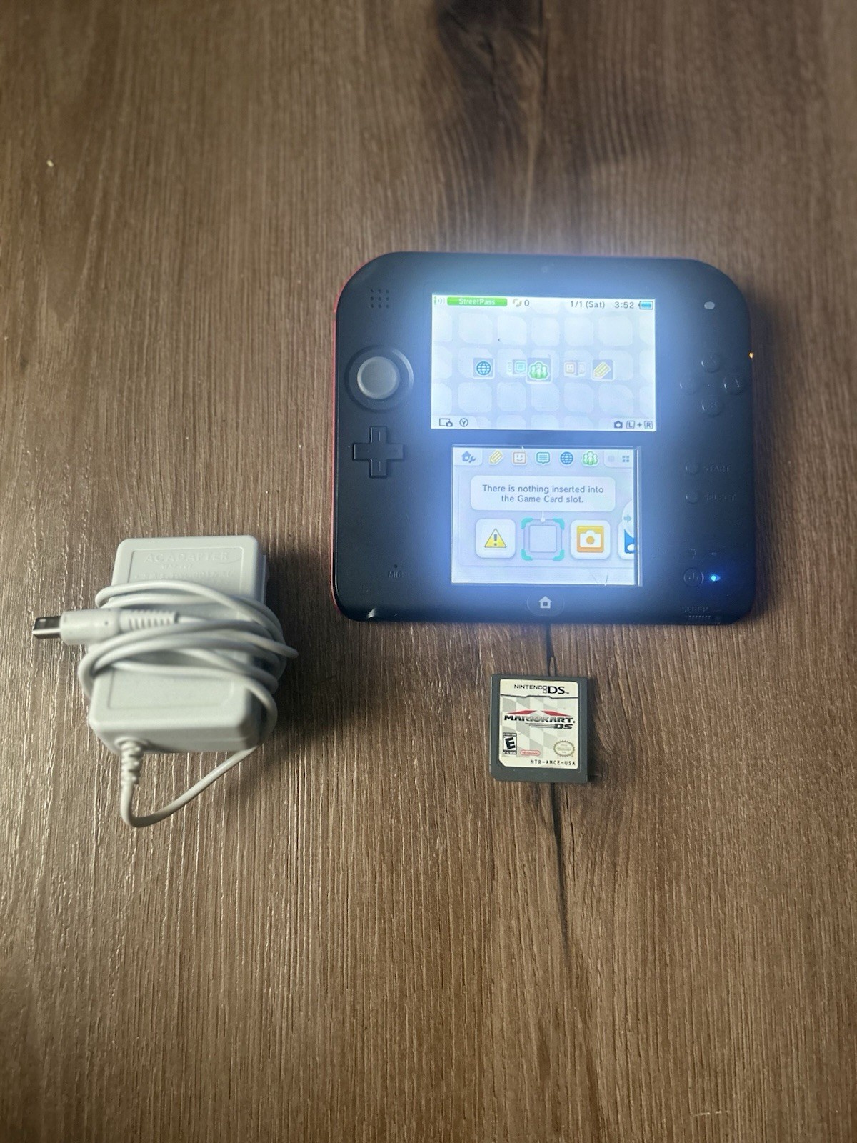 Nintendo 2ds Bundle Black And Red Testing &working (read Description)