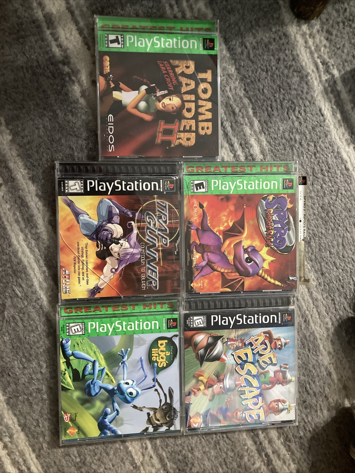 Sony PlayStation 1 Console With Three Controllers & Play Station With Cords.