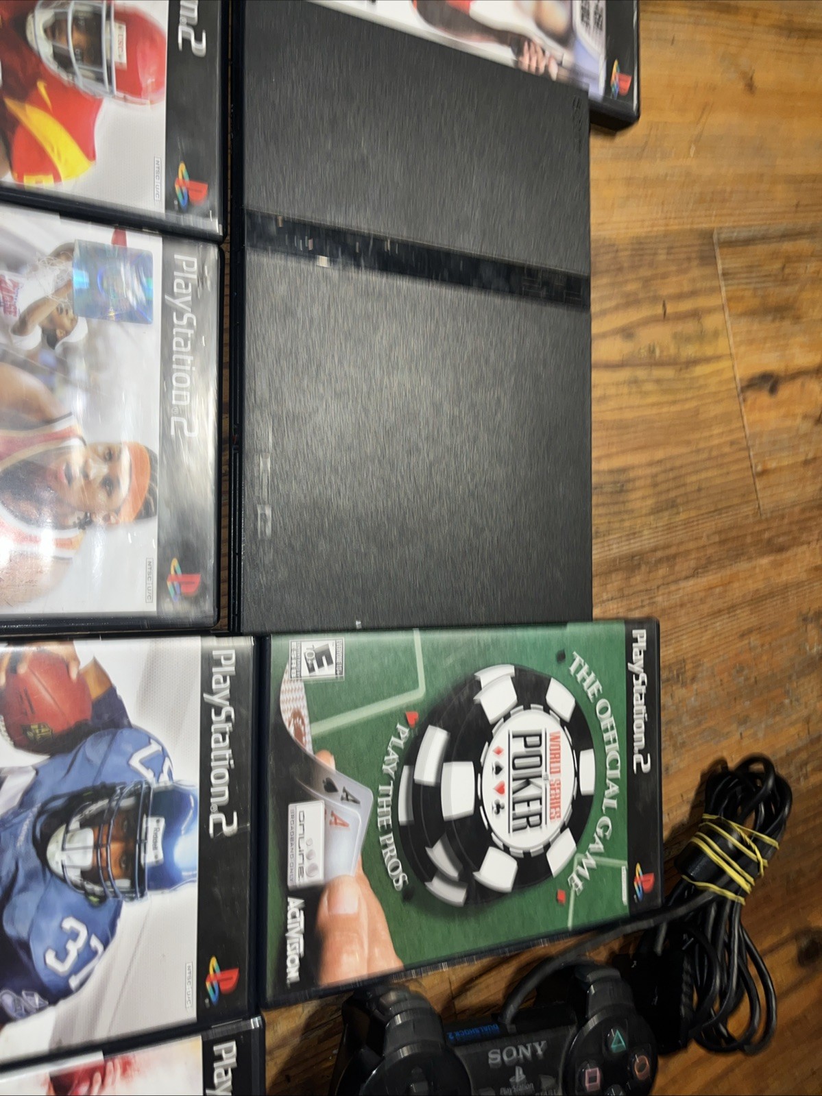 PlayStation 2 PS2 Slim SCPH-70012 TESTED w/ Controller 12 Sports Games Cables