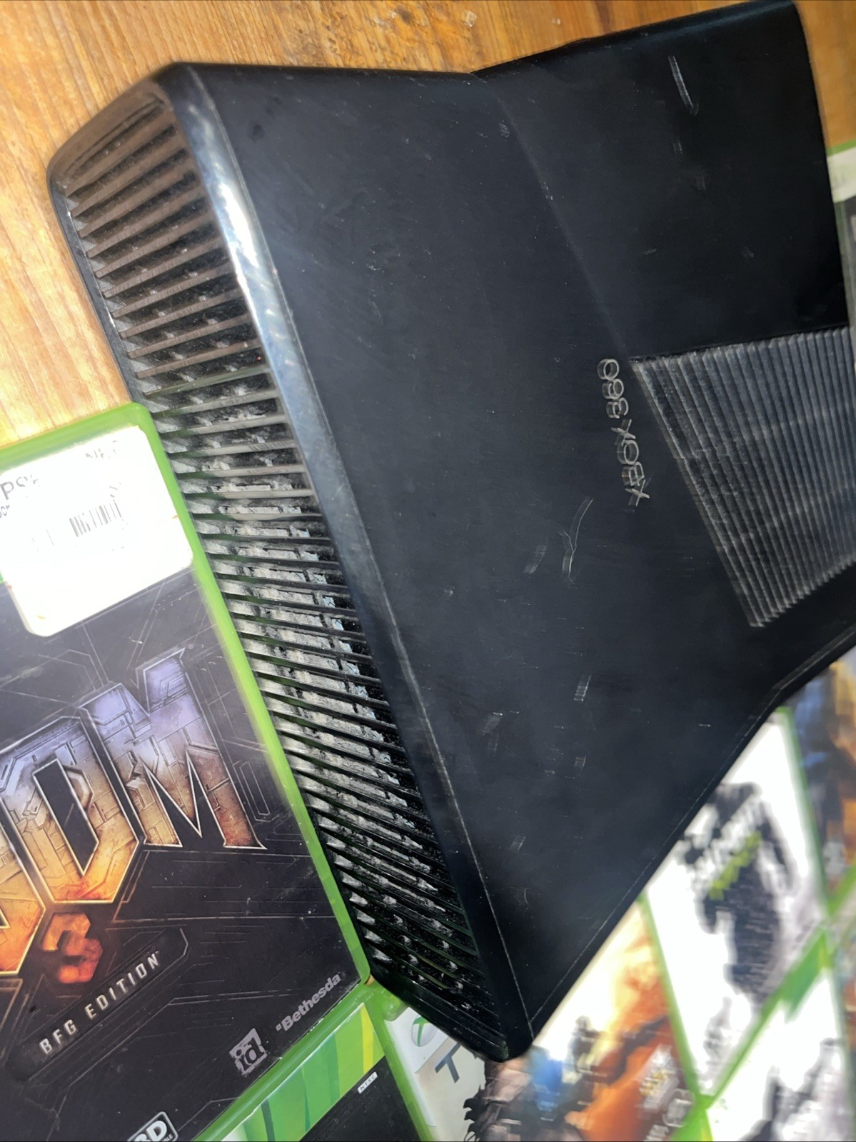 Microsoft Xbox 360 S Slim Black 250GB Replacement Console W/ Games Lot Bundle