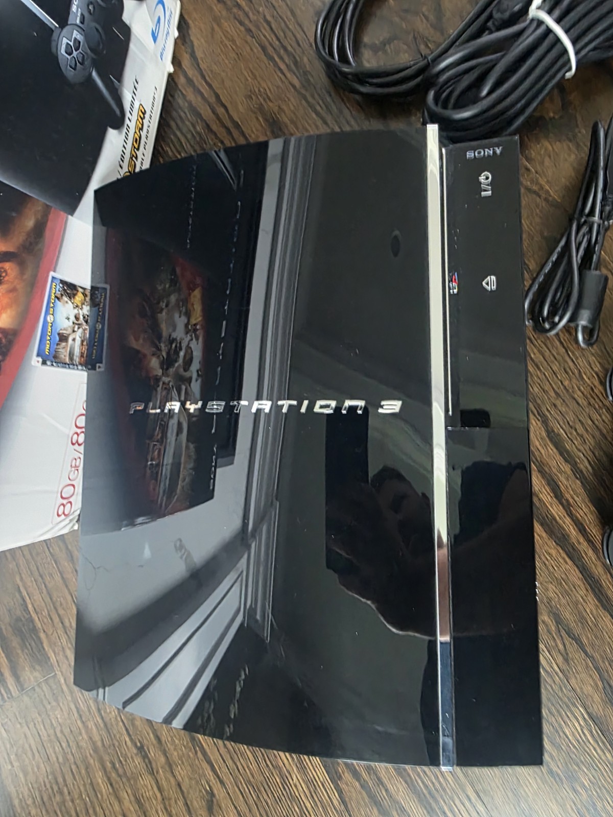 Sony PS3 CECHE01 Console Backwards Compatible 80GB Bundle – In Box 1 Controllers