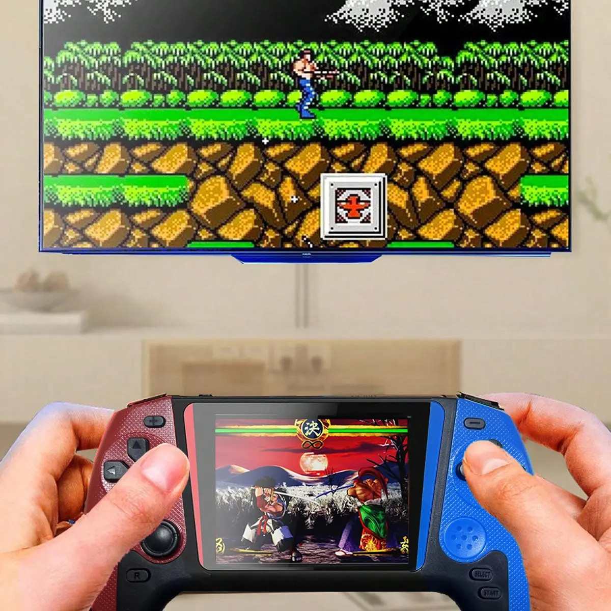 Retro Handheld Game Console 3.5in 500 Games Wireless Controller TV