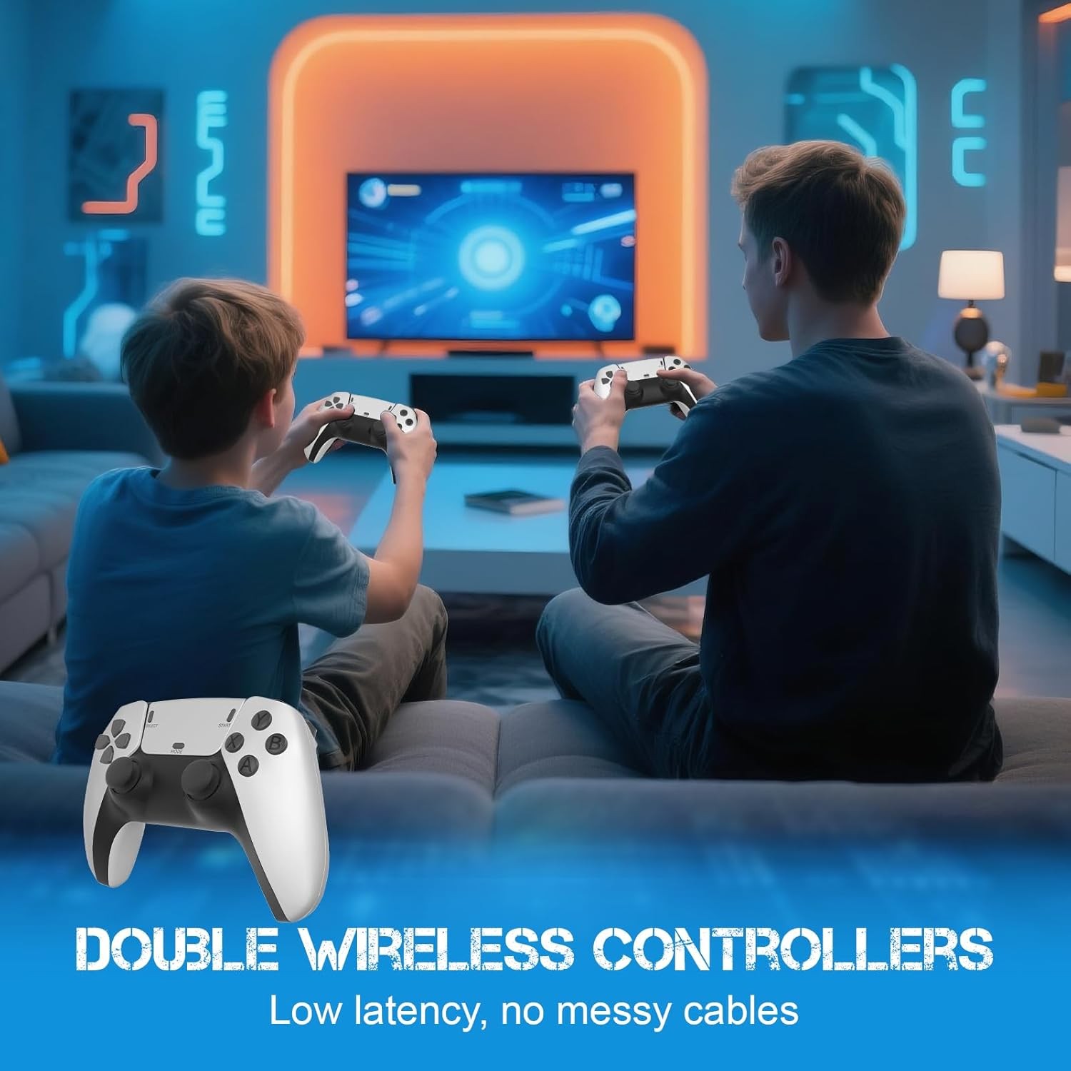 4K HDMI TV Game Stick Built-in 128GB 30000+ Video Games Console Wireless Gamepad