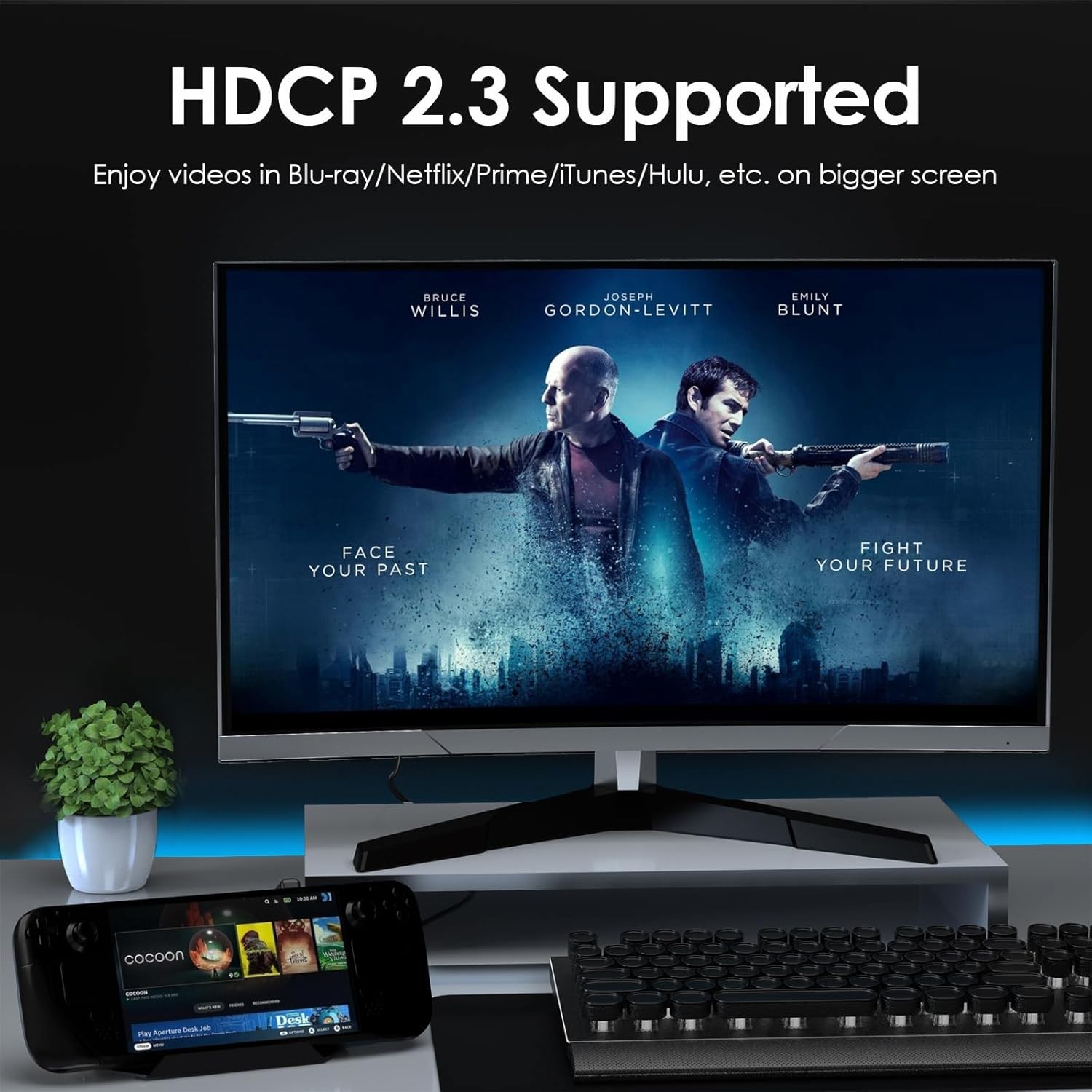 Compact 6-in-1 Docking Station for Steam Deck – 4K HDMI, 100W Charger Included