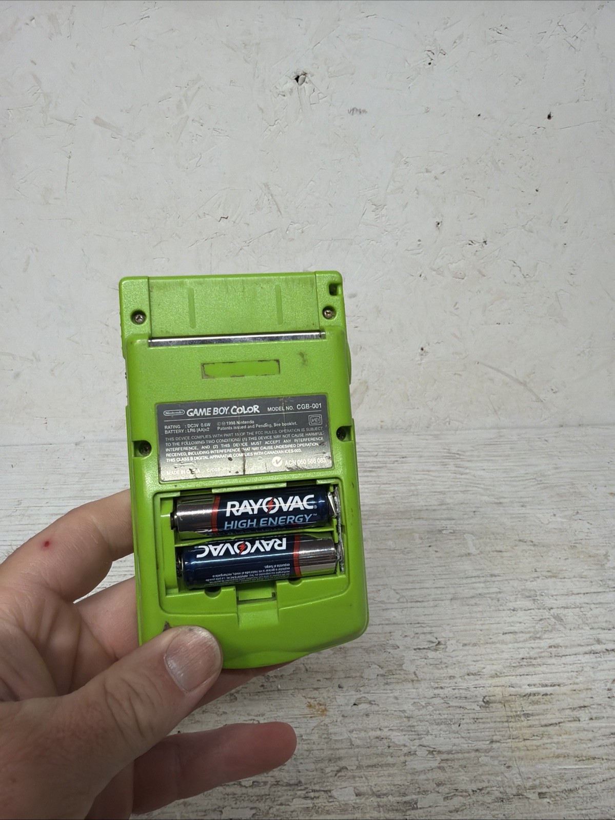 Nintendo Game Boy Color CGB-001 Green Handheld System with Headphone Jack As Is