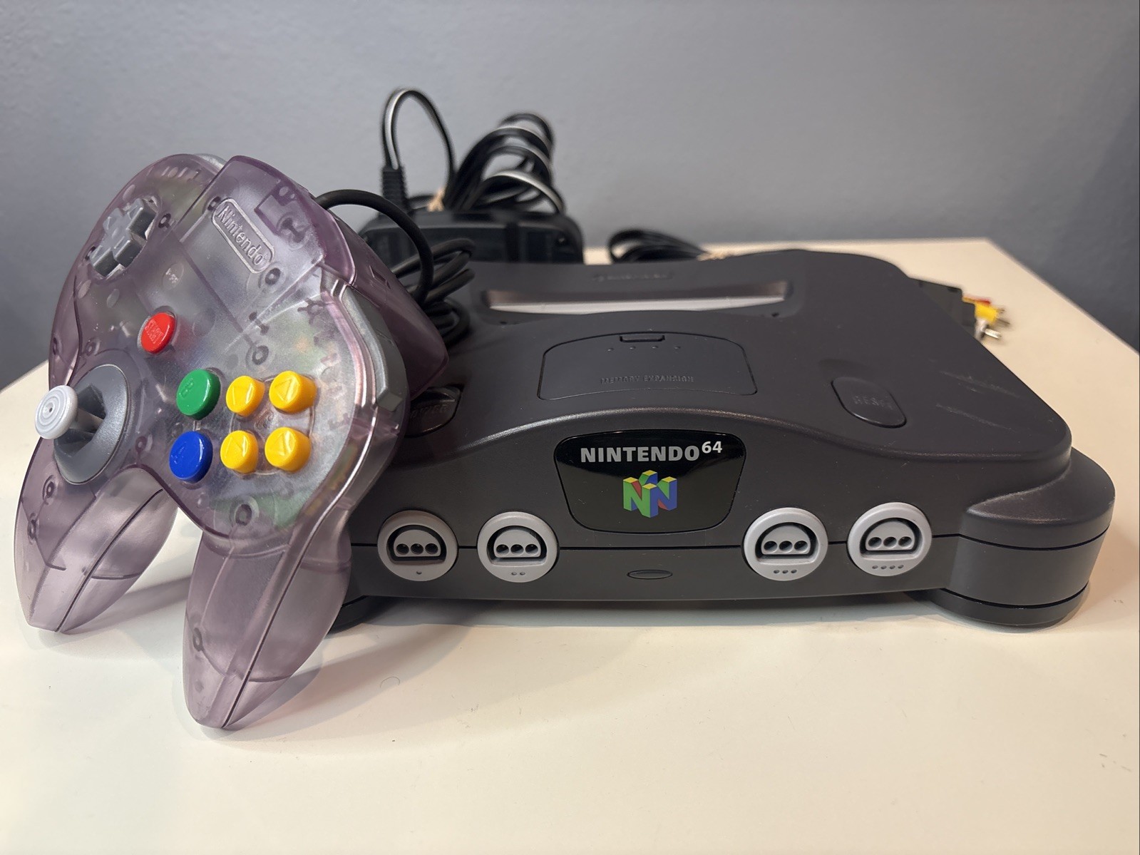 Nintendo 64 N64 Home Console (Charcoal Gray, NUS-001) Fully Tested, OEM Parts