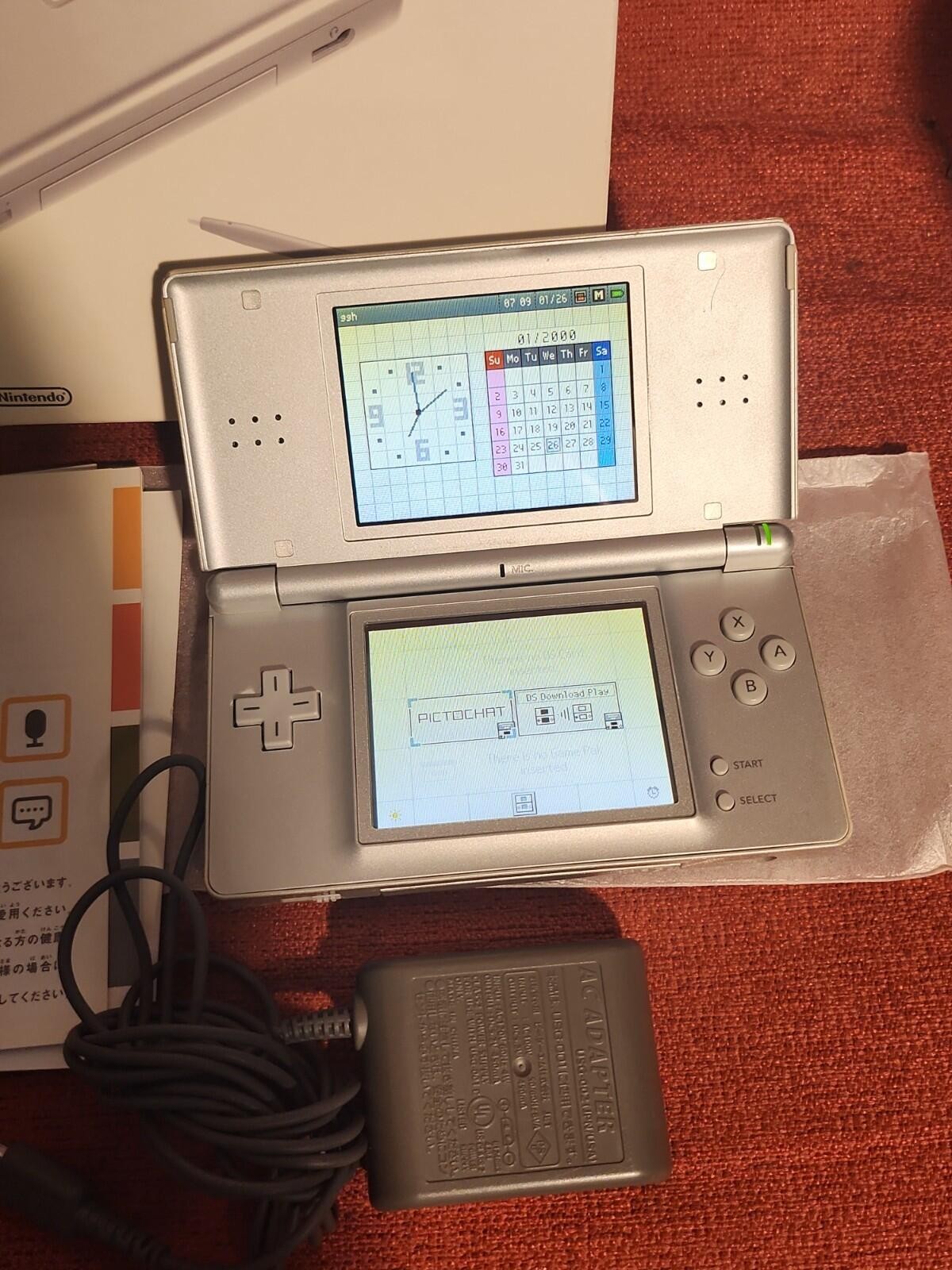 Nintendo DS Lite Launch Edition Silver Handheld System – Open Box