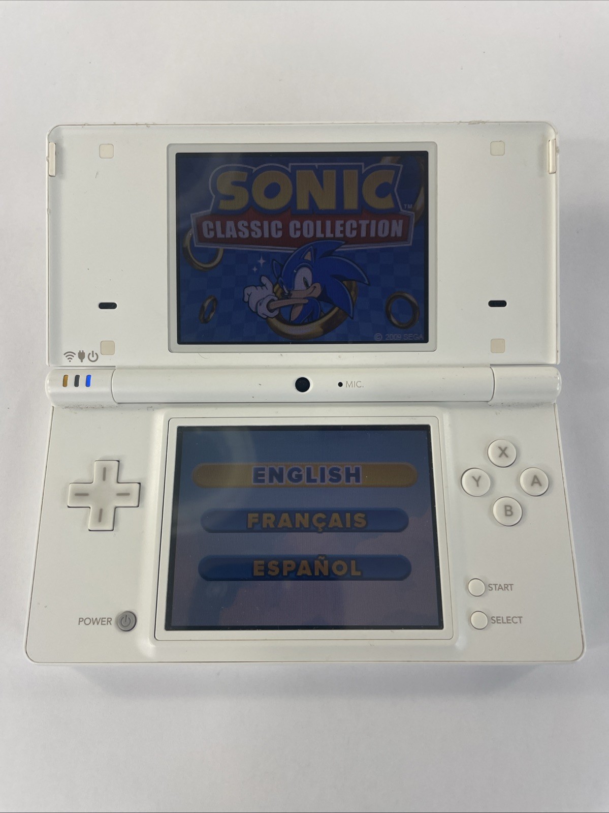 Nintendo DSi Launch Edition White W Charger And 3D Printed Stand TESTED