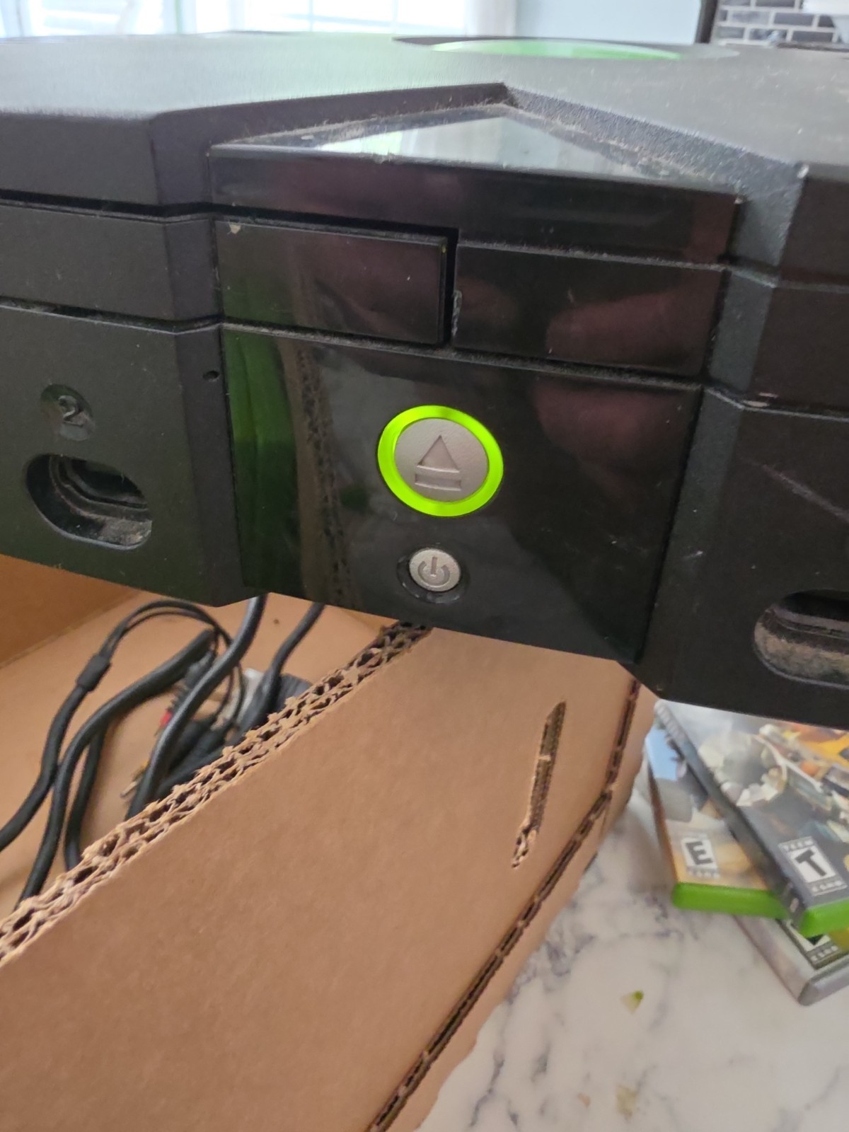 Original Xbox Console (cords + controller)