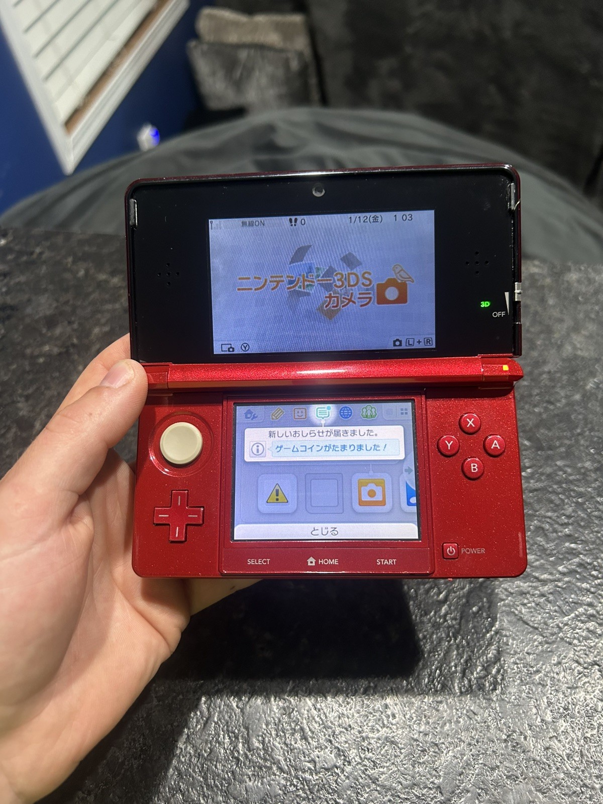 Nintendo 3DS Red Console Working Tested CTR-001 Japan