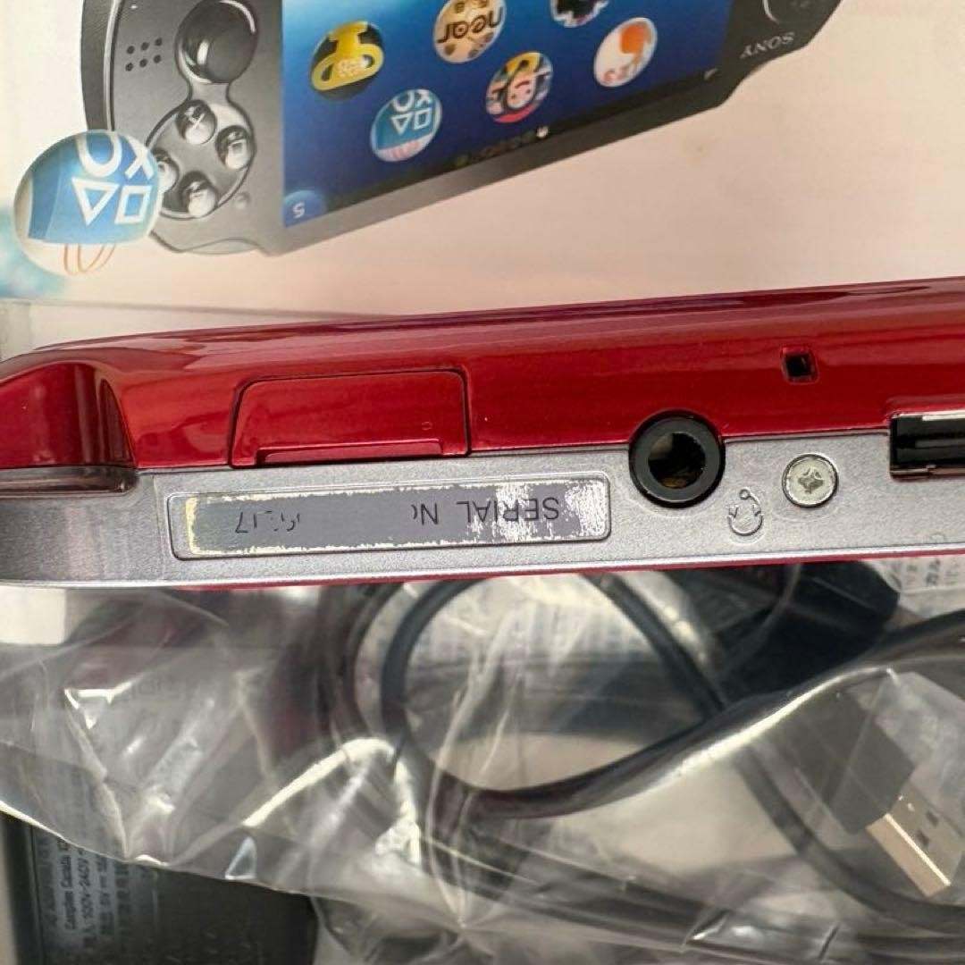 SONY PS Vita Console PCH-1000 WiFi Model Cosmic Red with Box Tested