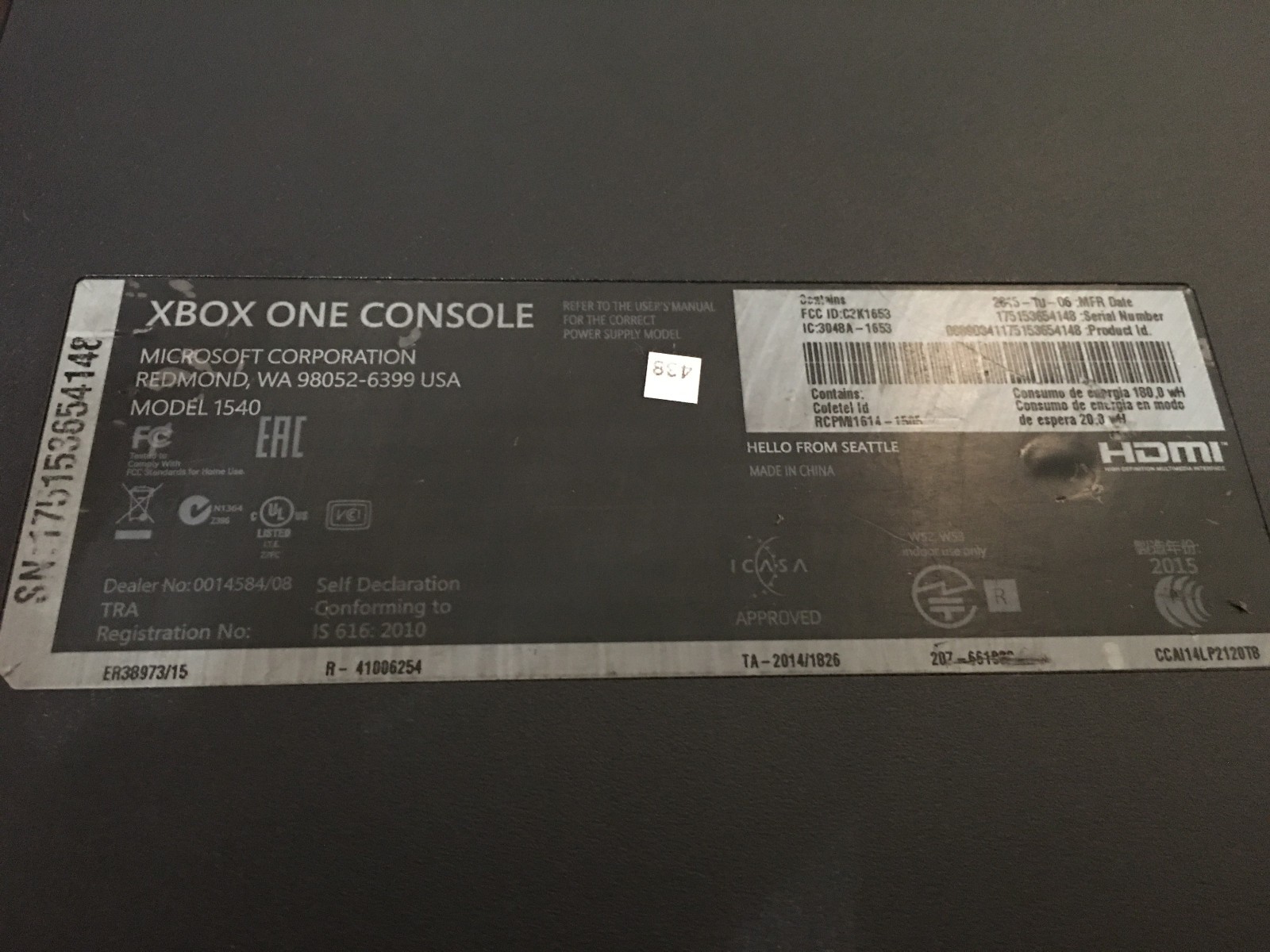 Microsoft Xbox One 500gb System