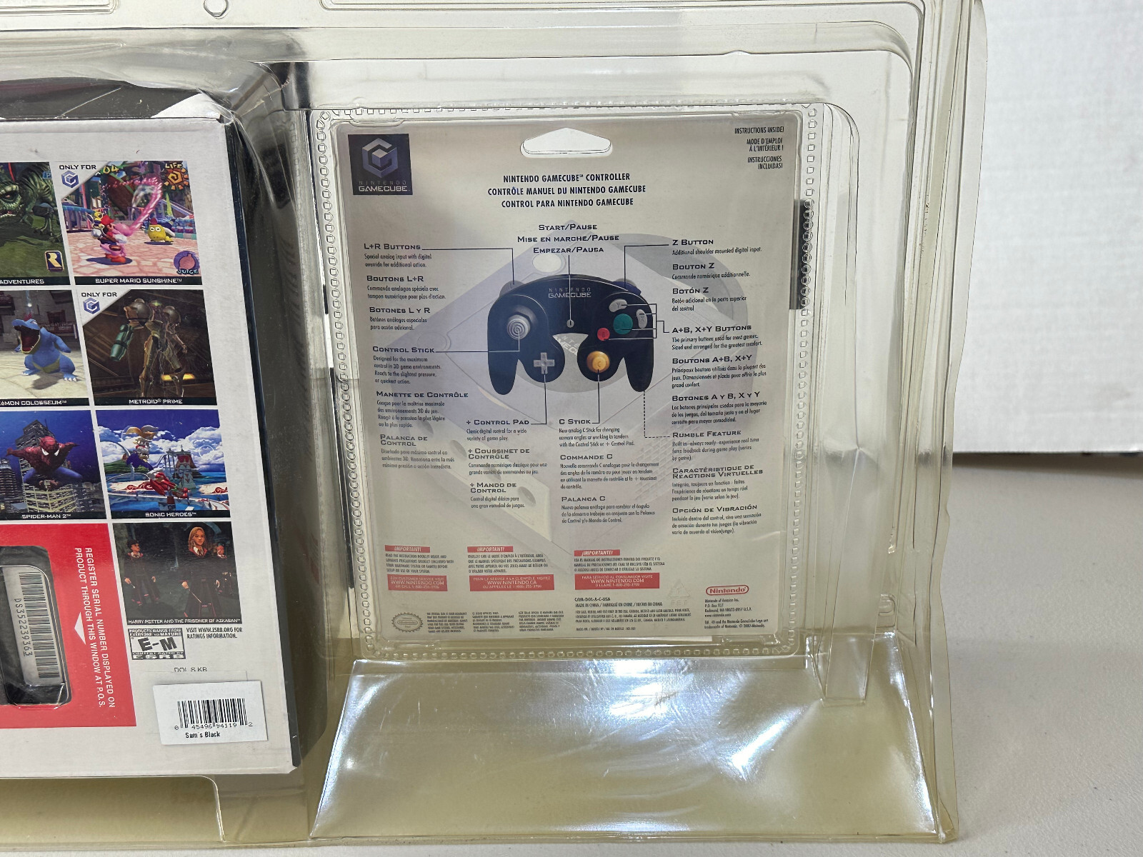 New! Nintendo GameCube Jet Black Extra Controller Memory.. Bundle -Blister Pack-