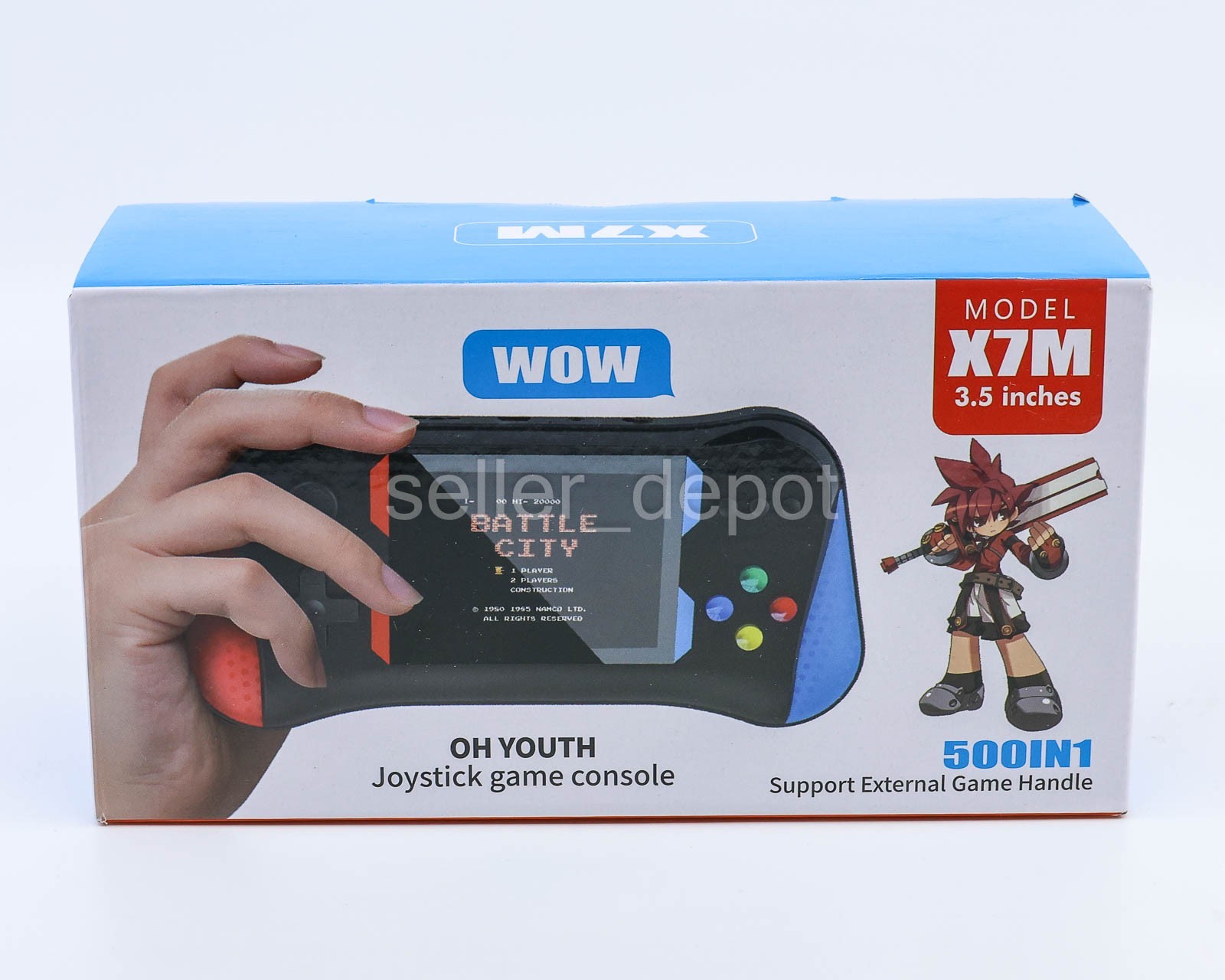 NEW X7M Handheld Joystick Game Console 500 Preinstalled Game Built In 3.5 screen