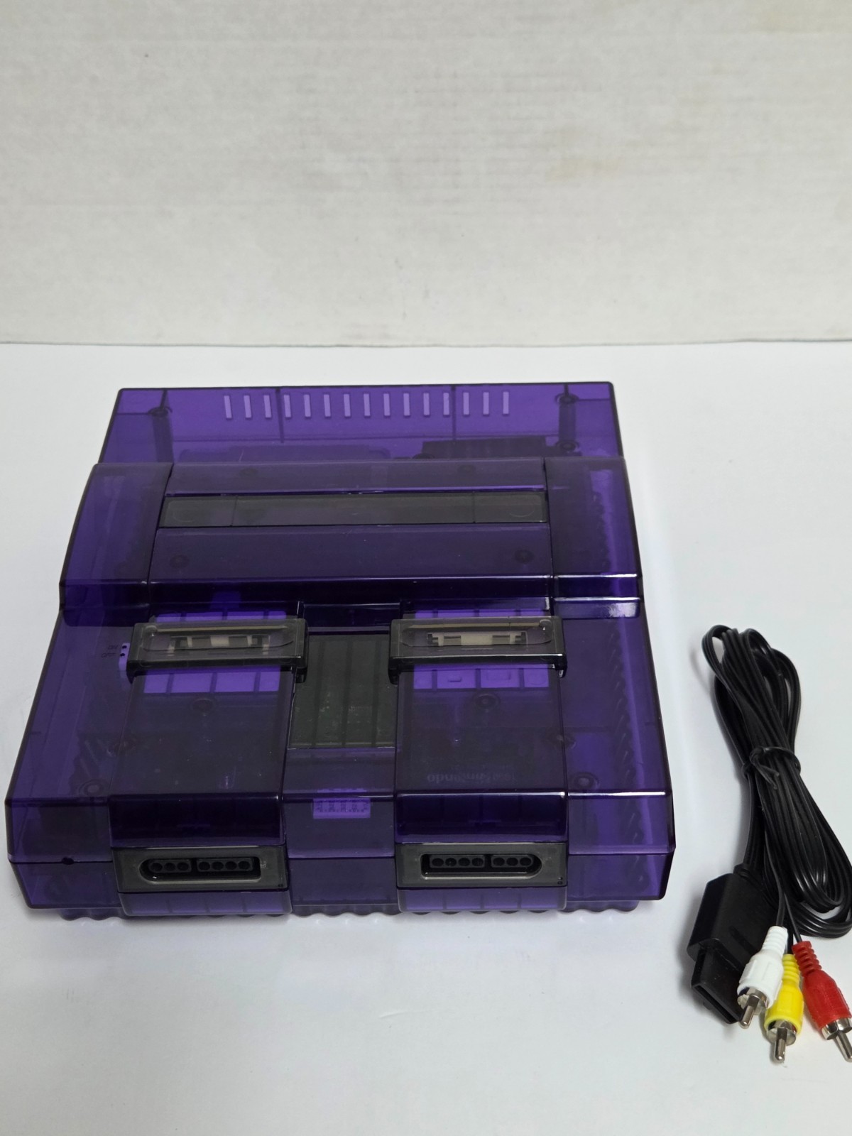 Custom Super Nintendo Transparent Purple/Smoke UPGRADED Triad Power Suppy