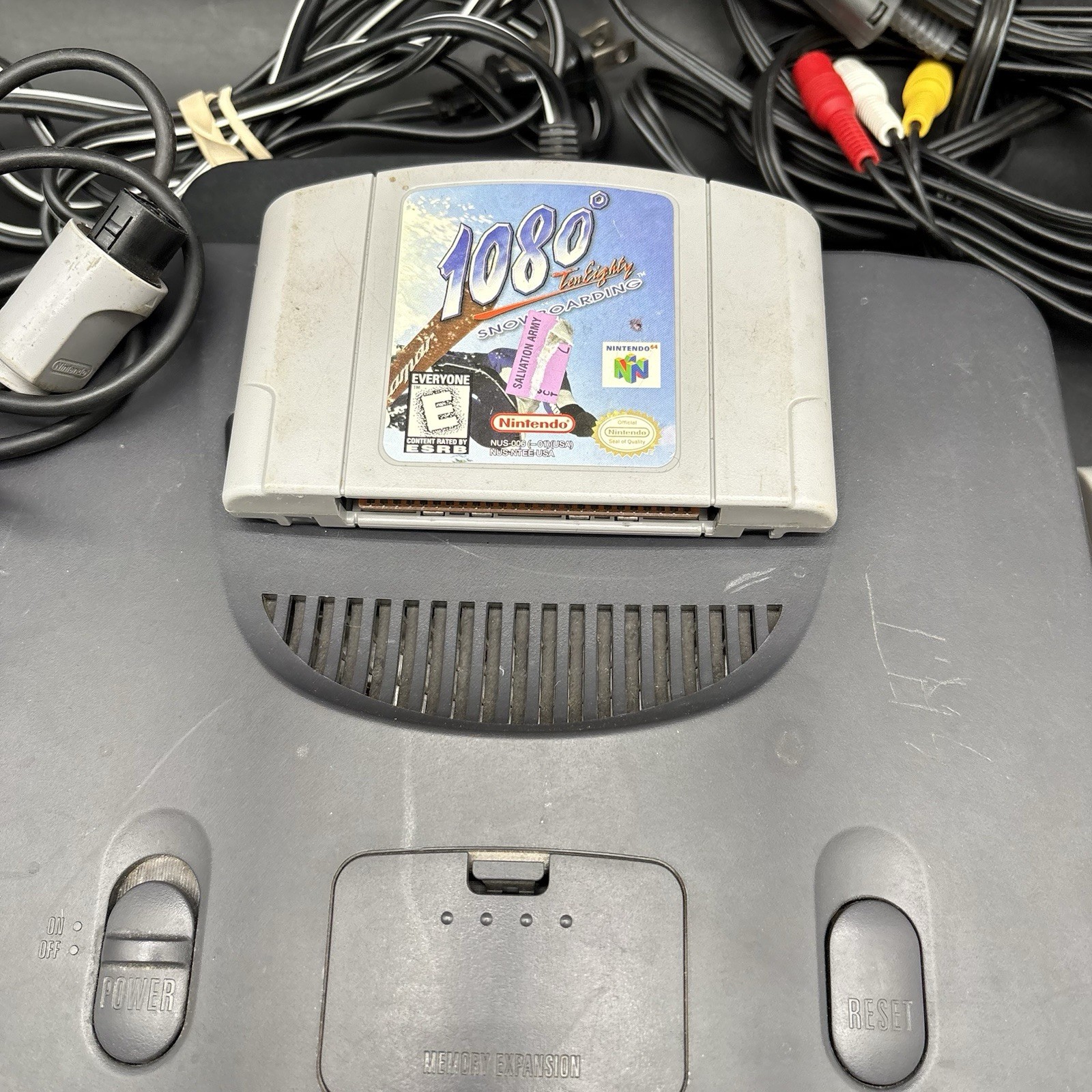 Nintendo 64 N64 Bundle – 1080 Snowboarding Game, 3 Controllers, TremorPak Tested