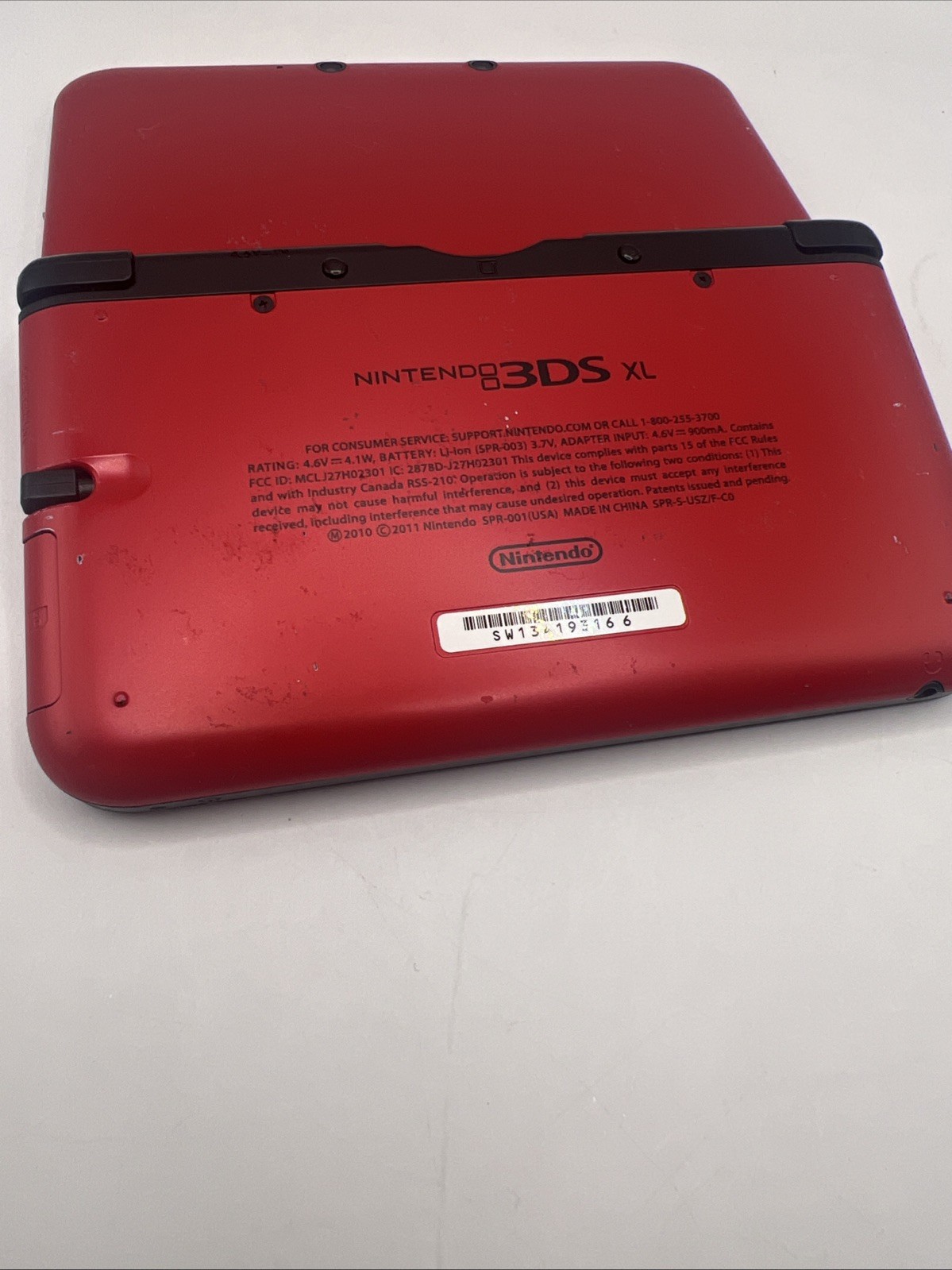 Nintendo 3DS XL Black and Red with Charger Tested Working SEE DESCRIPTION
