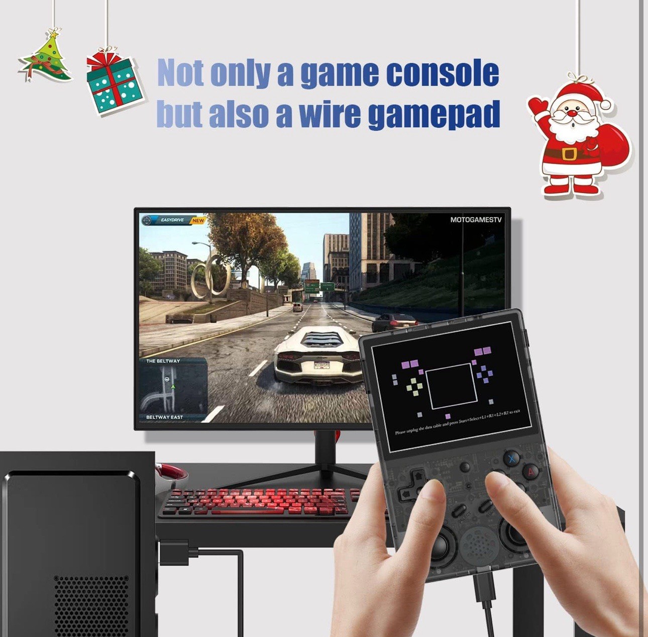 Portable RG353VS Retro Game Console with 3.5» IPS Display & 5G WiFi Support