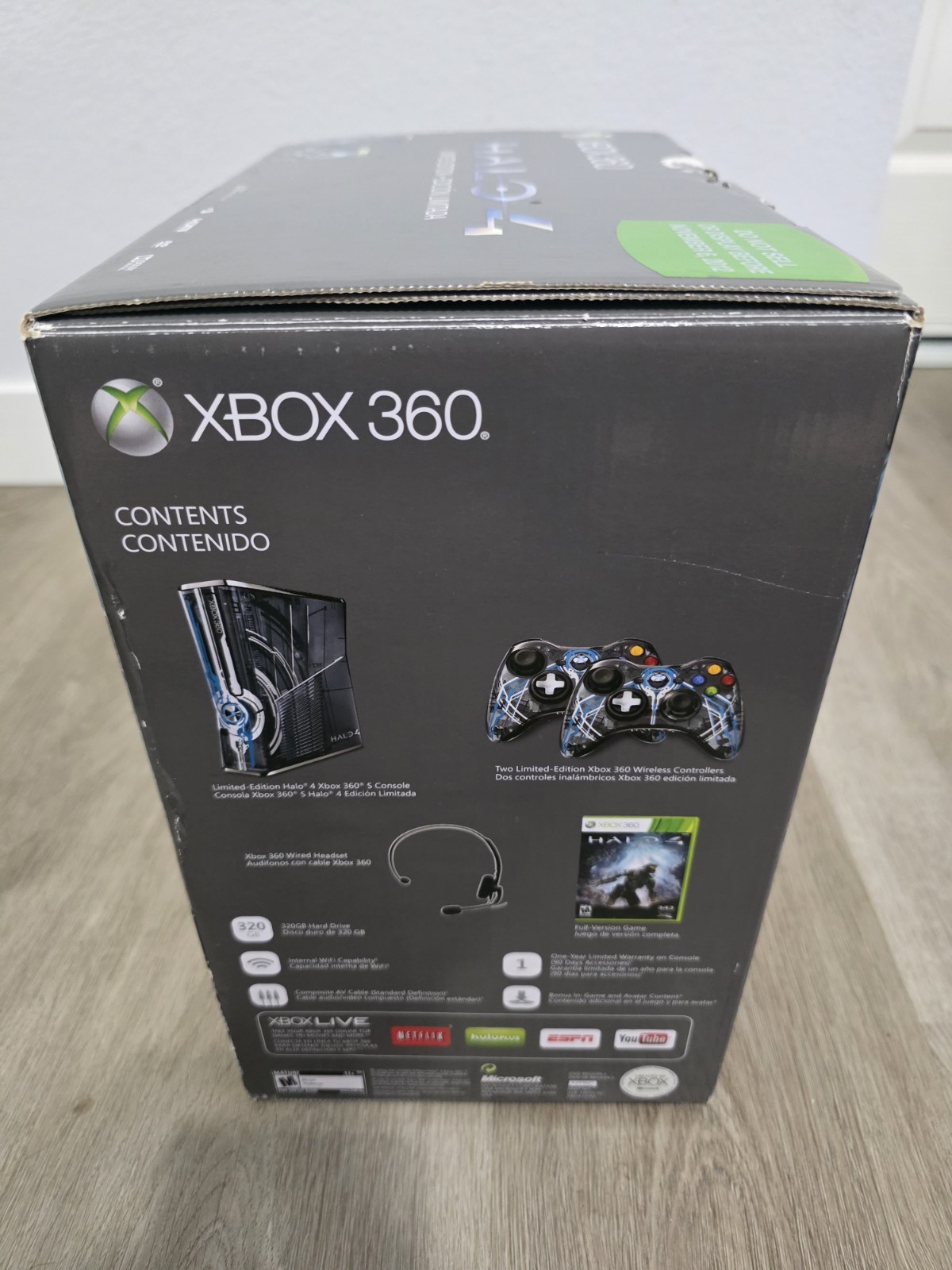 Xbox 360 Halo 4 Limited Edition Console Bundle 320GB Tested Working CIB + 2…