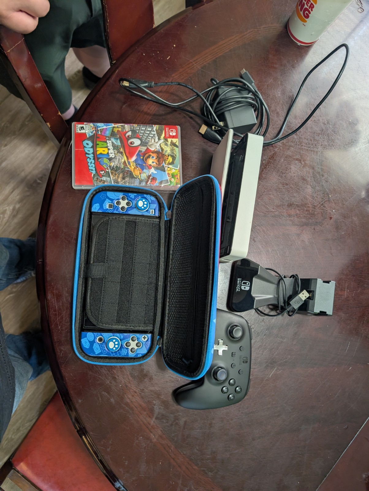Nintendo Switch OLED 64 GB System Storage with a 256 GB Nintendo SD card.