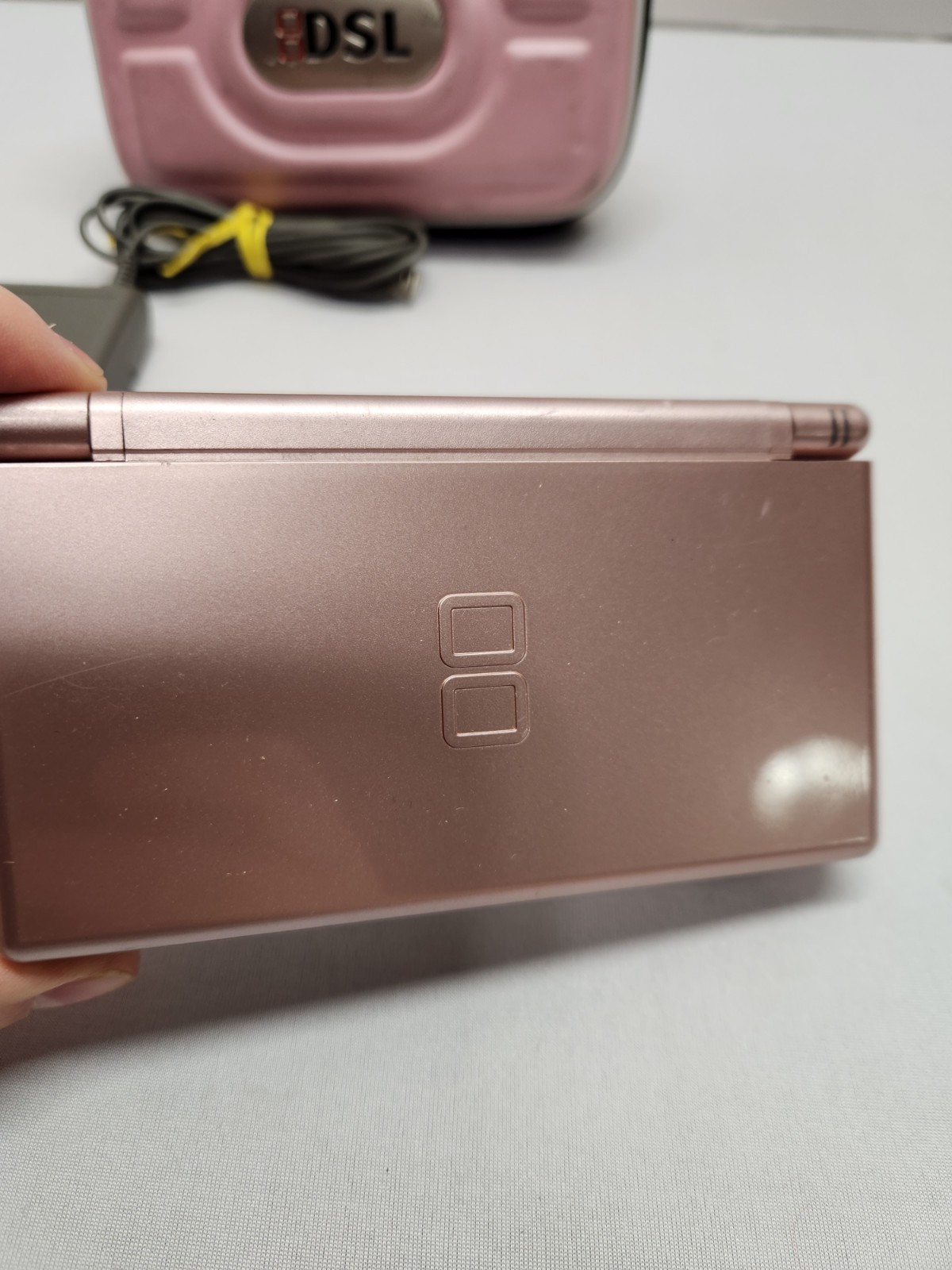 Nintendo DS Lite Metallic Rose -Case, Charger Bundle Lot
