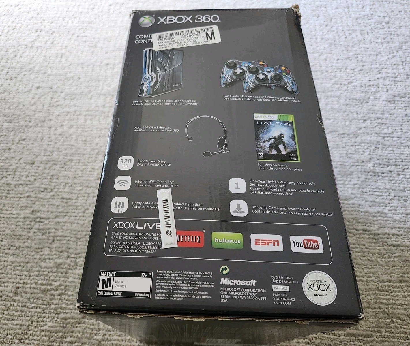 Microsoft Xbox 360 Halo 4 Limited Edition 320GB Console Tested CIB Sealed Game!