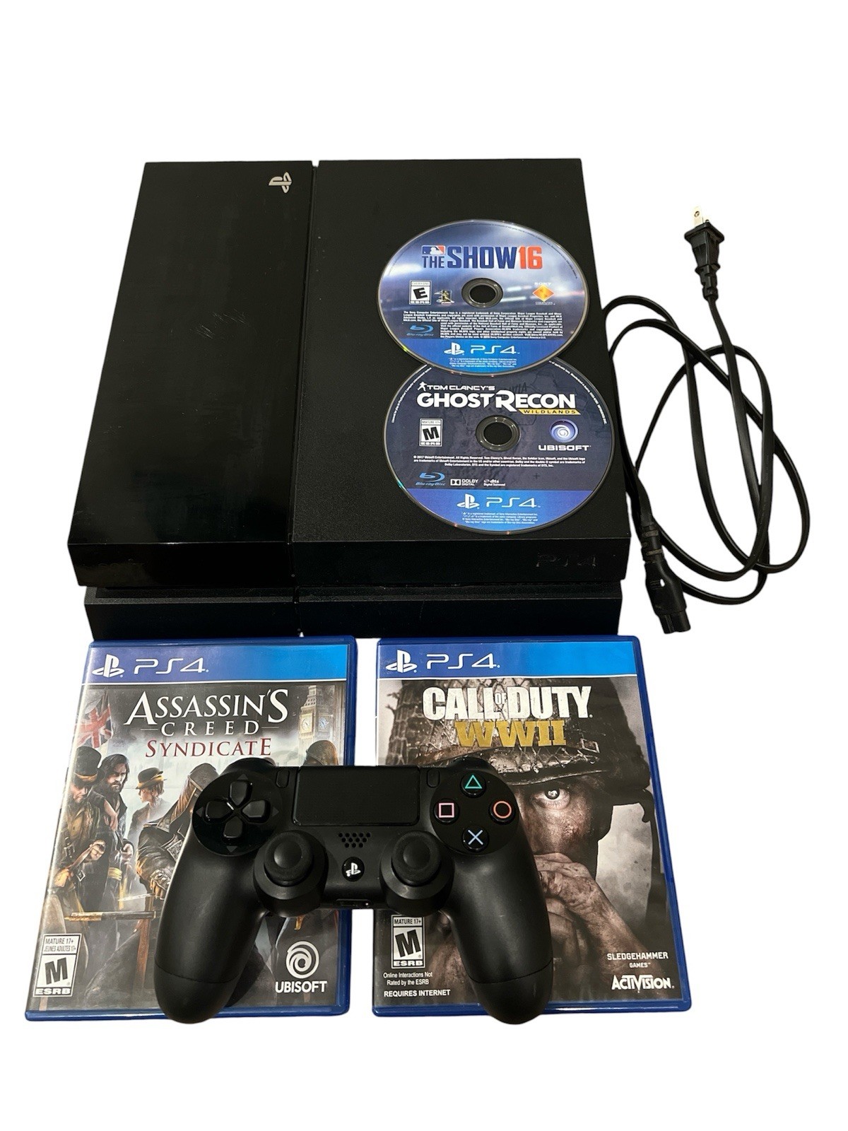 Sony PlayStation 4 PS4 500GB Console Gaming System CUH-1001A W/Controller Games