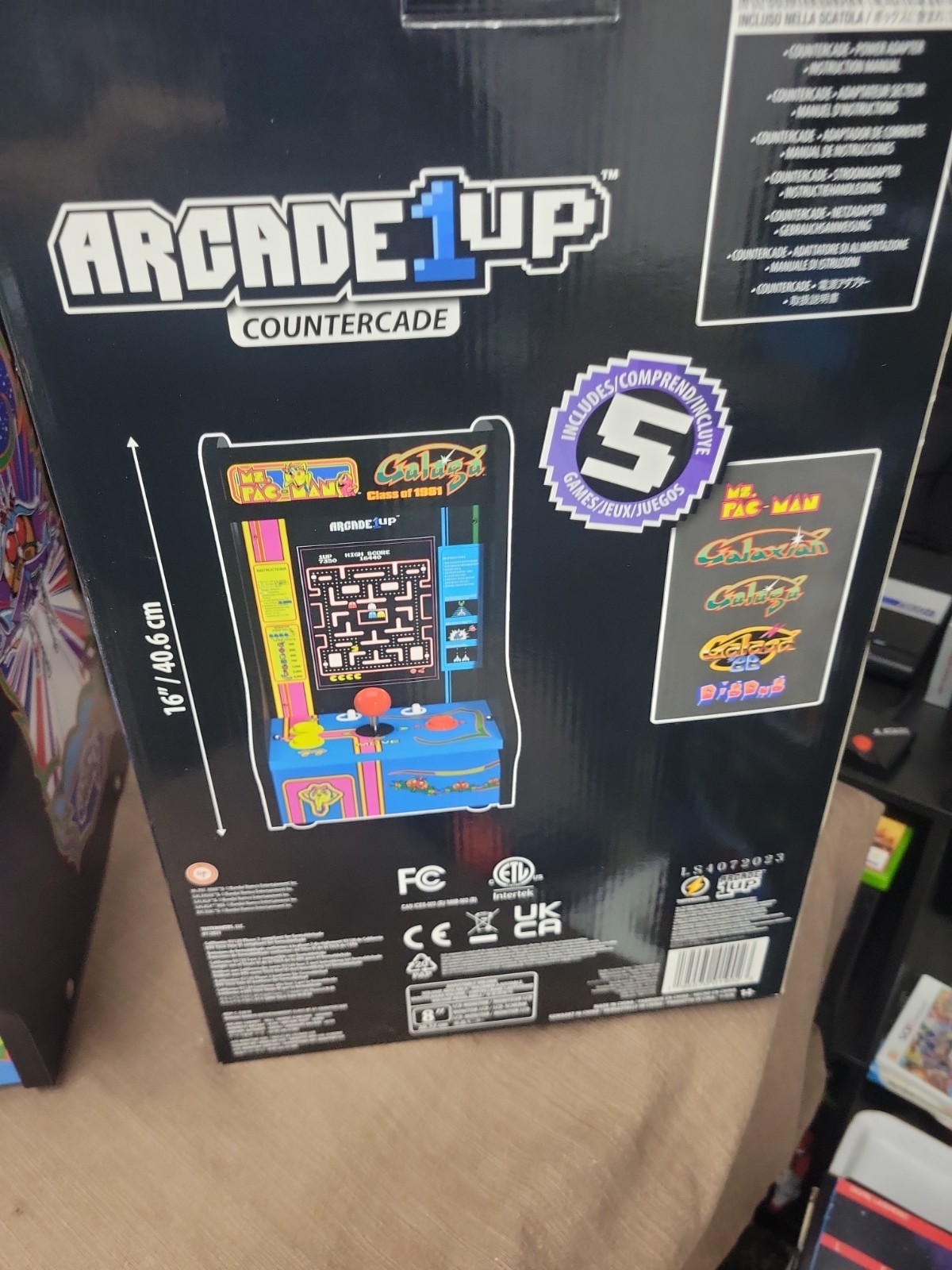 Arcade1Up Ms. Pacman/Galaga 81 Countercade Arcade – MSP-C-23810 Open Box Tested